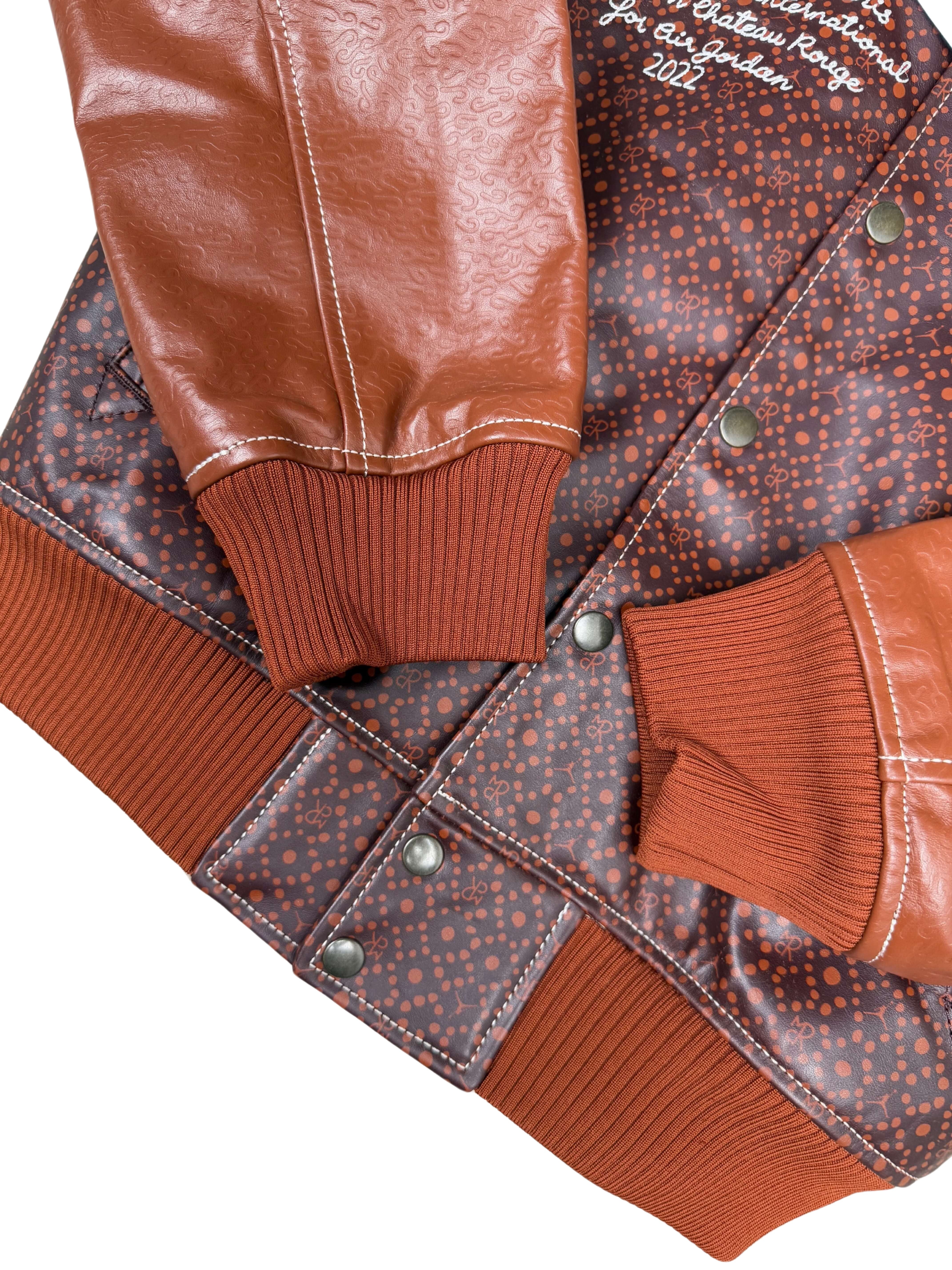Jordan x Maison Chateau Rouge Leather Flight Jacket - Brown (Unused)