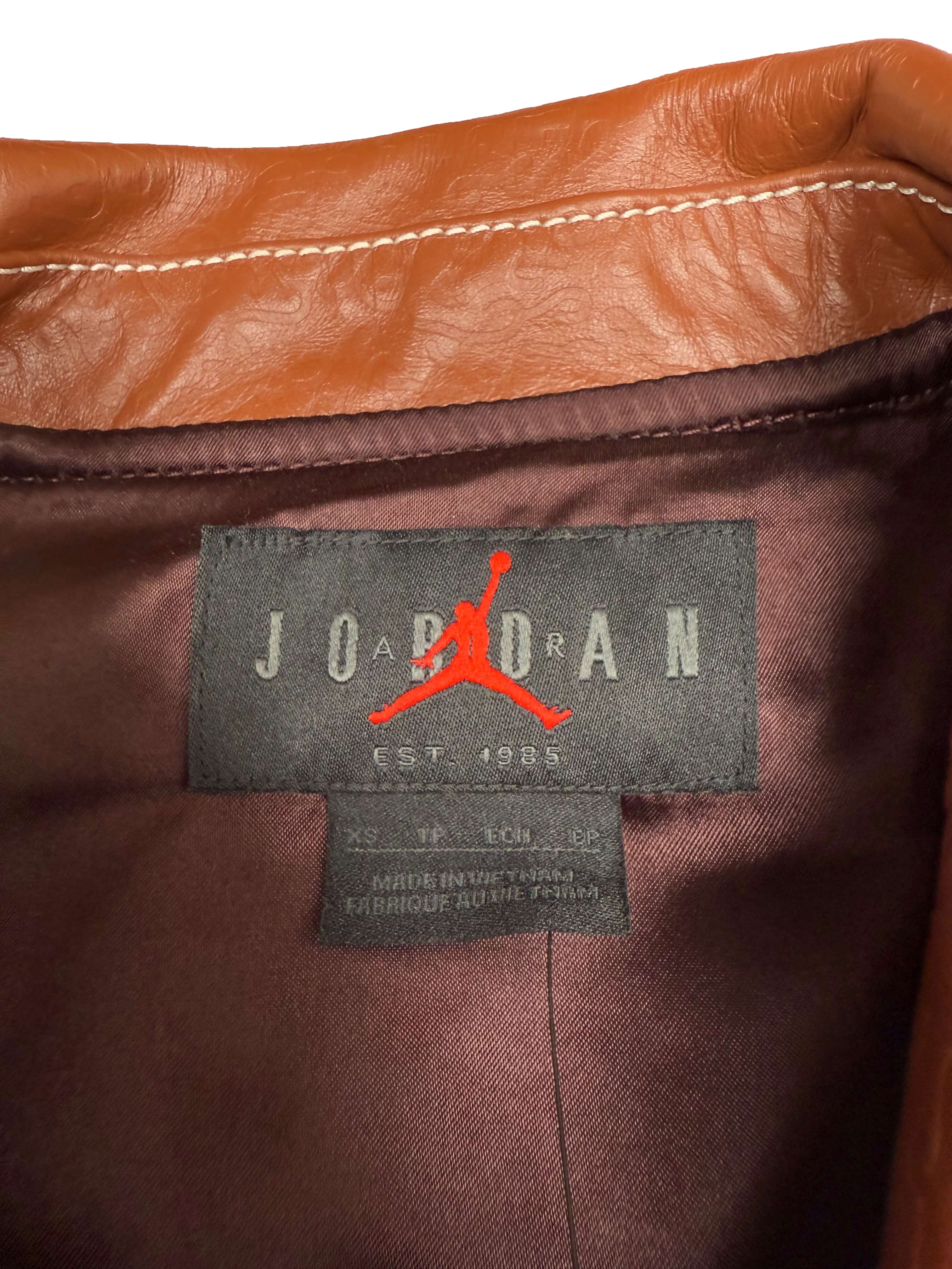 Jordan x Maison Chateau Rouge Leather Flight Jacket - Brown (Unused)