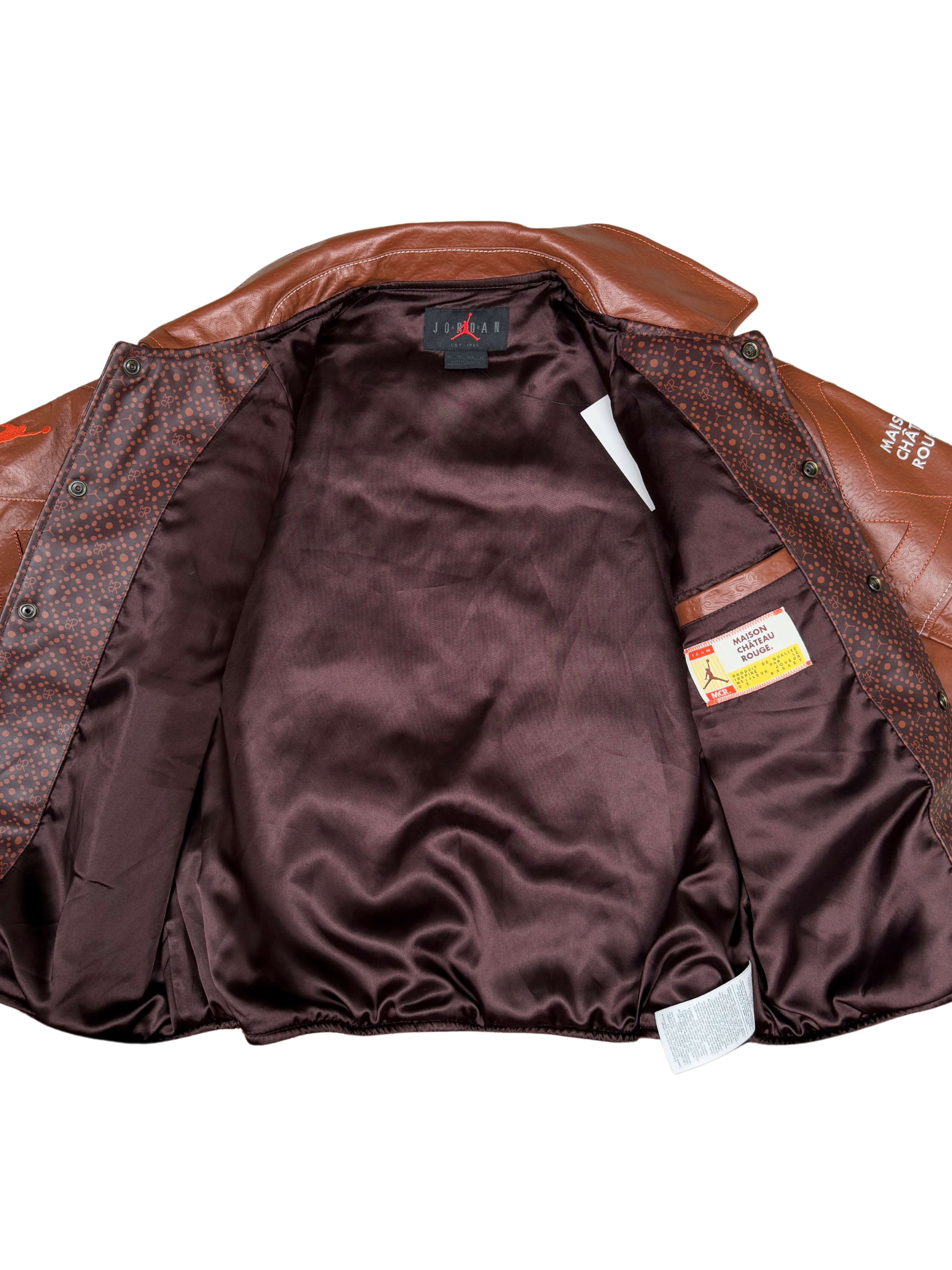 Jordan x Maison Chateau Rouge Leather Flight Jacket - Brown (Unused)