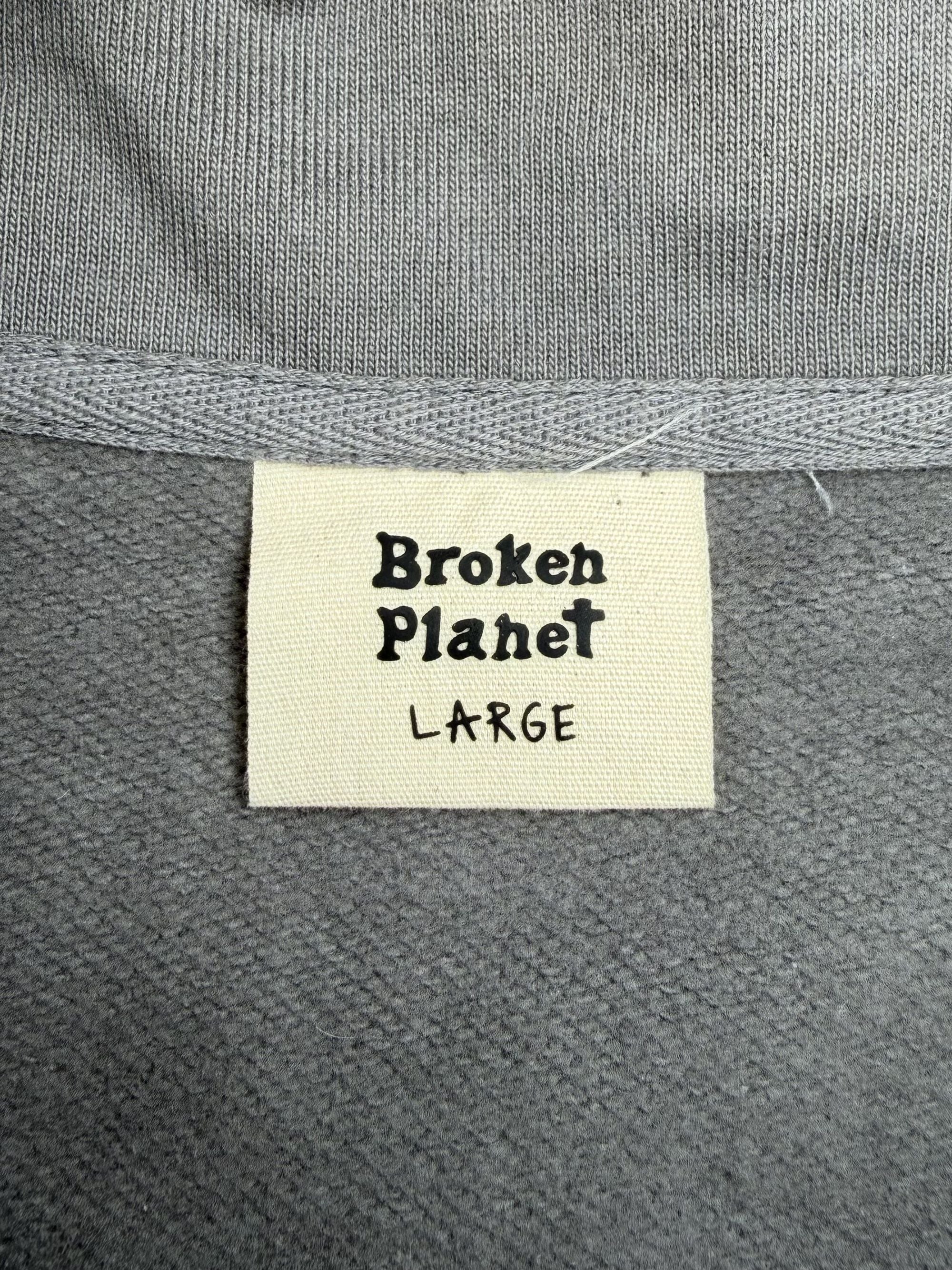 Broken Planet 1/4 Zip Sweater - Grey Broken Planet