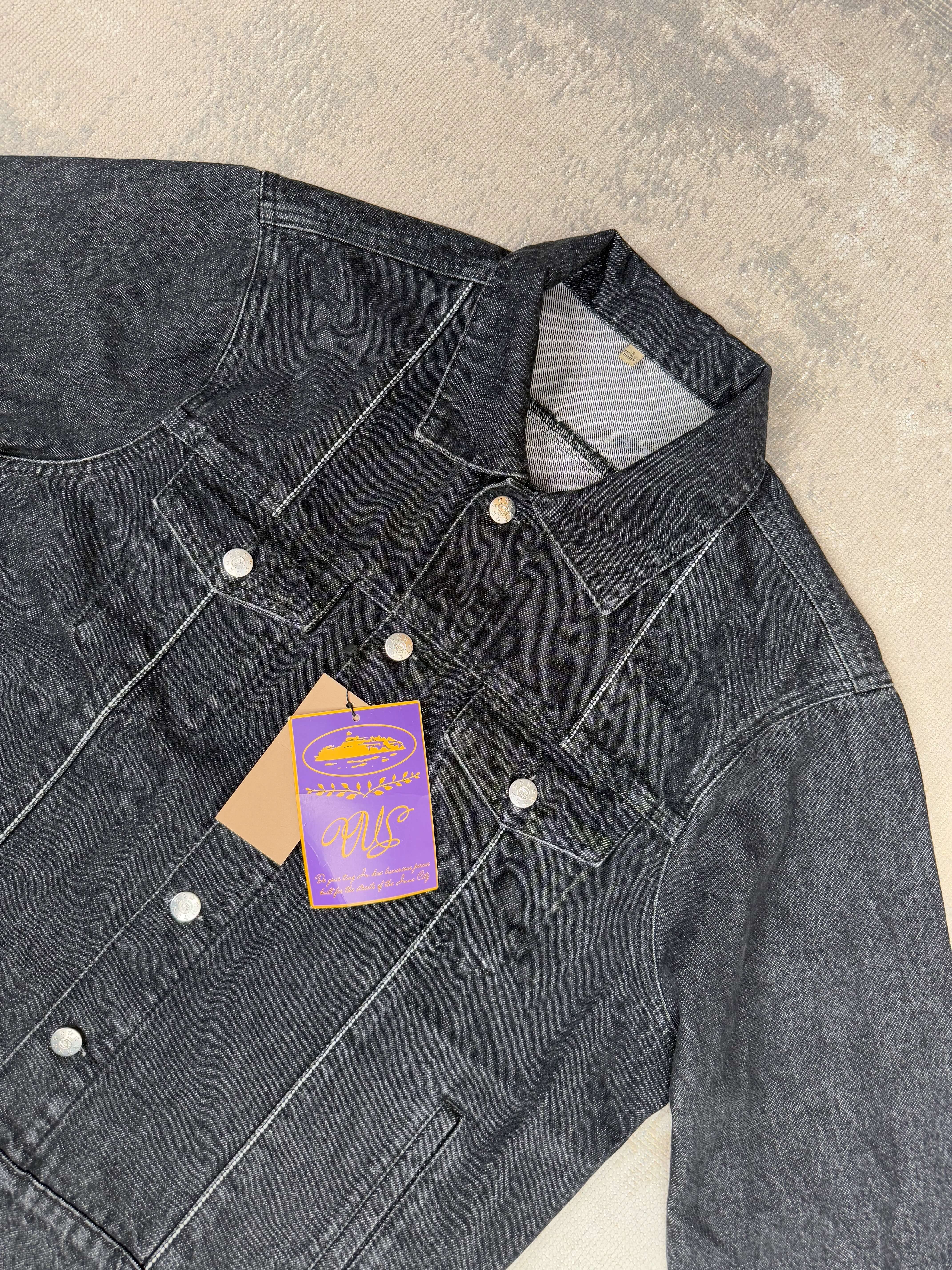 Corteiz C-Star Denim Jacket - Black Denim (Unused) Corteiz