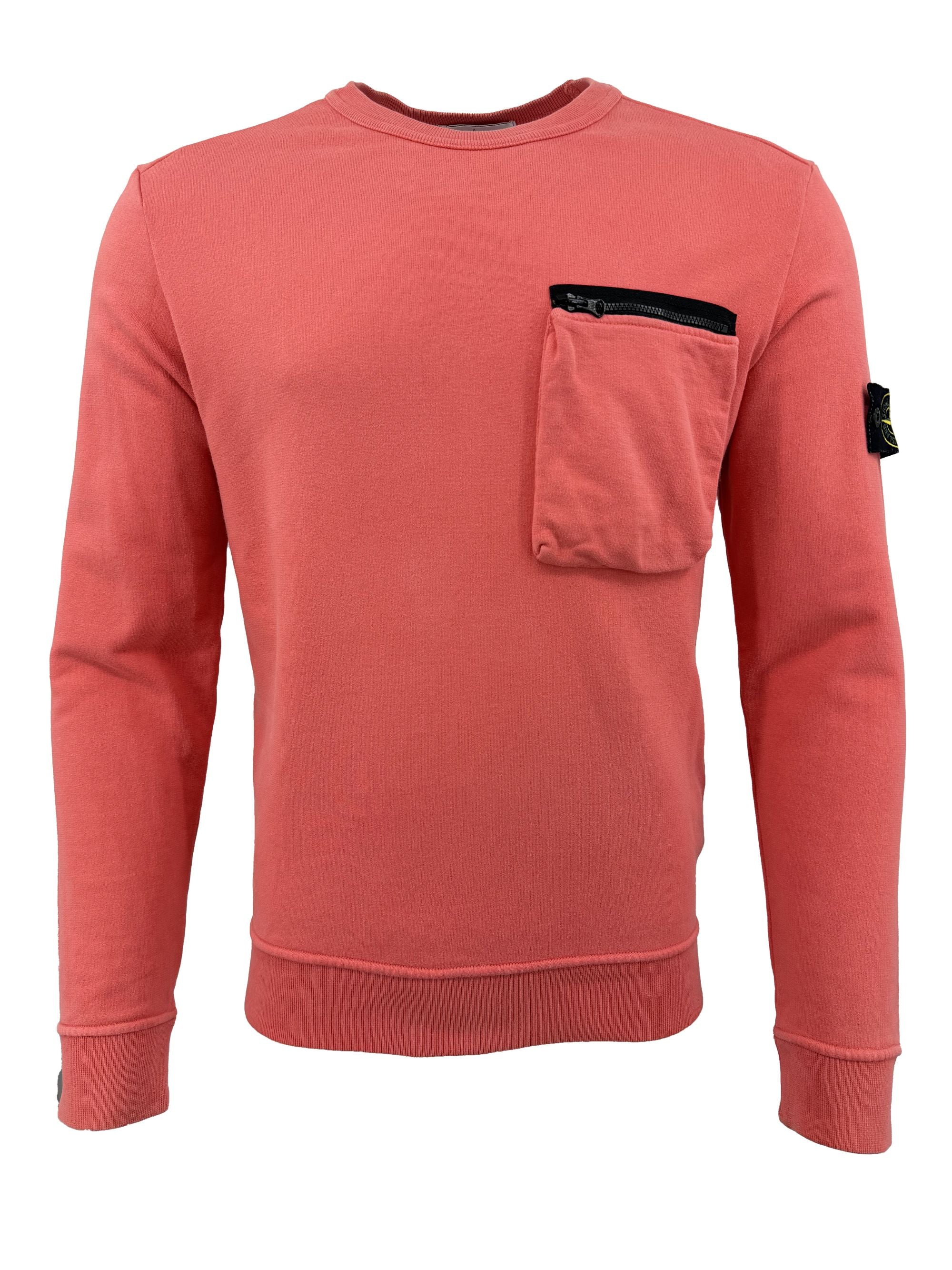Stone Island Pocket Detail Sweatshirt - Coral Stone Island
