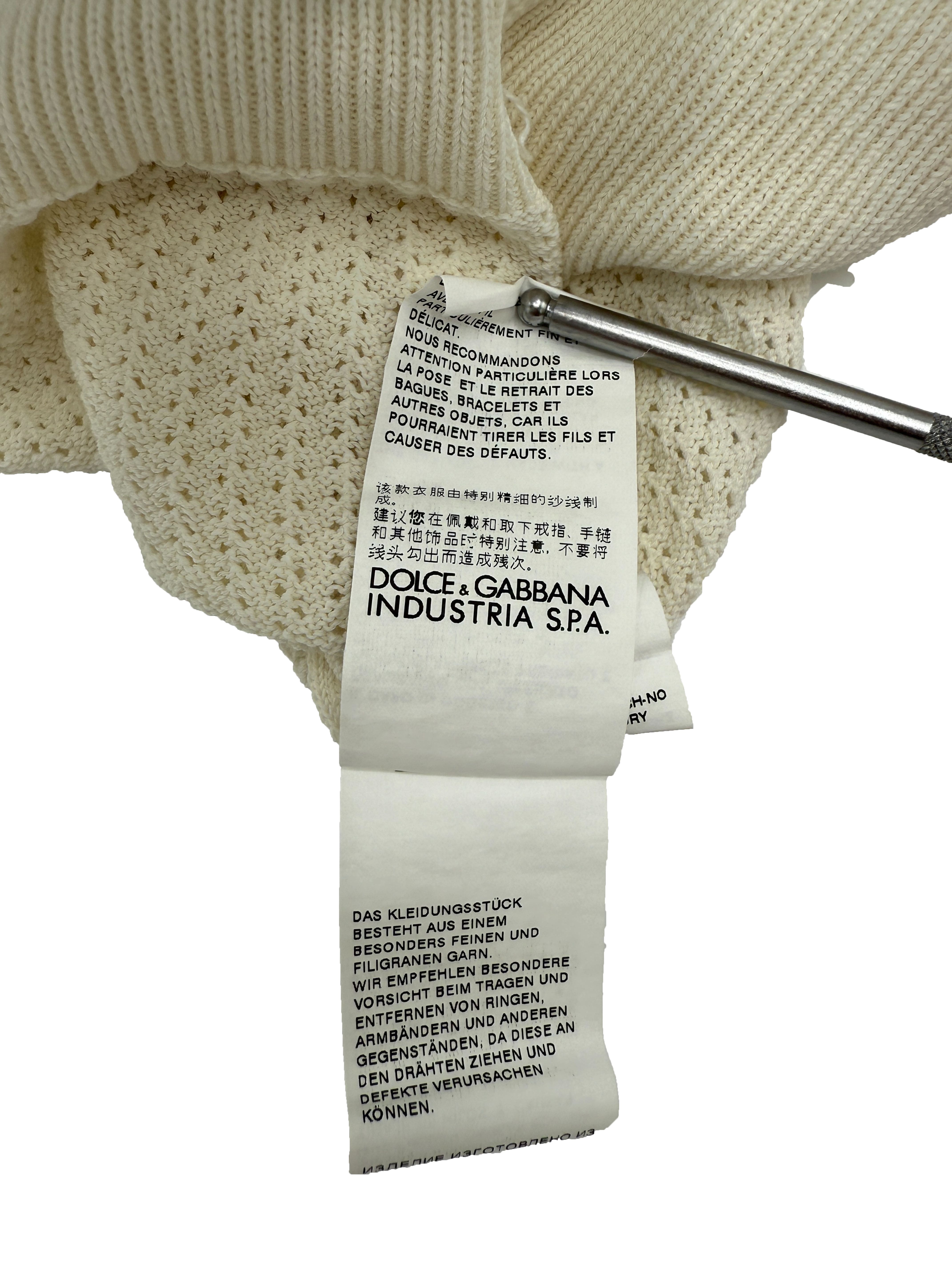 Dolce & Gabanna Knit Polo - Cream Dolce & Gabbana
