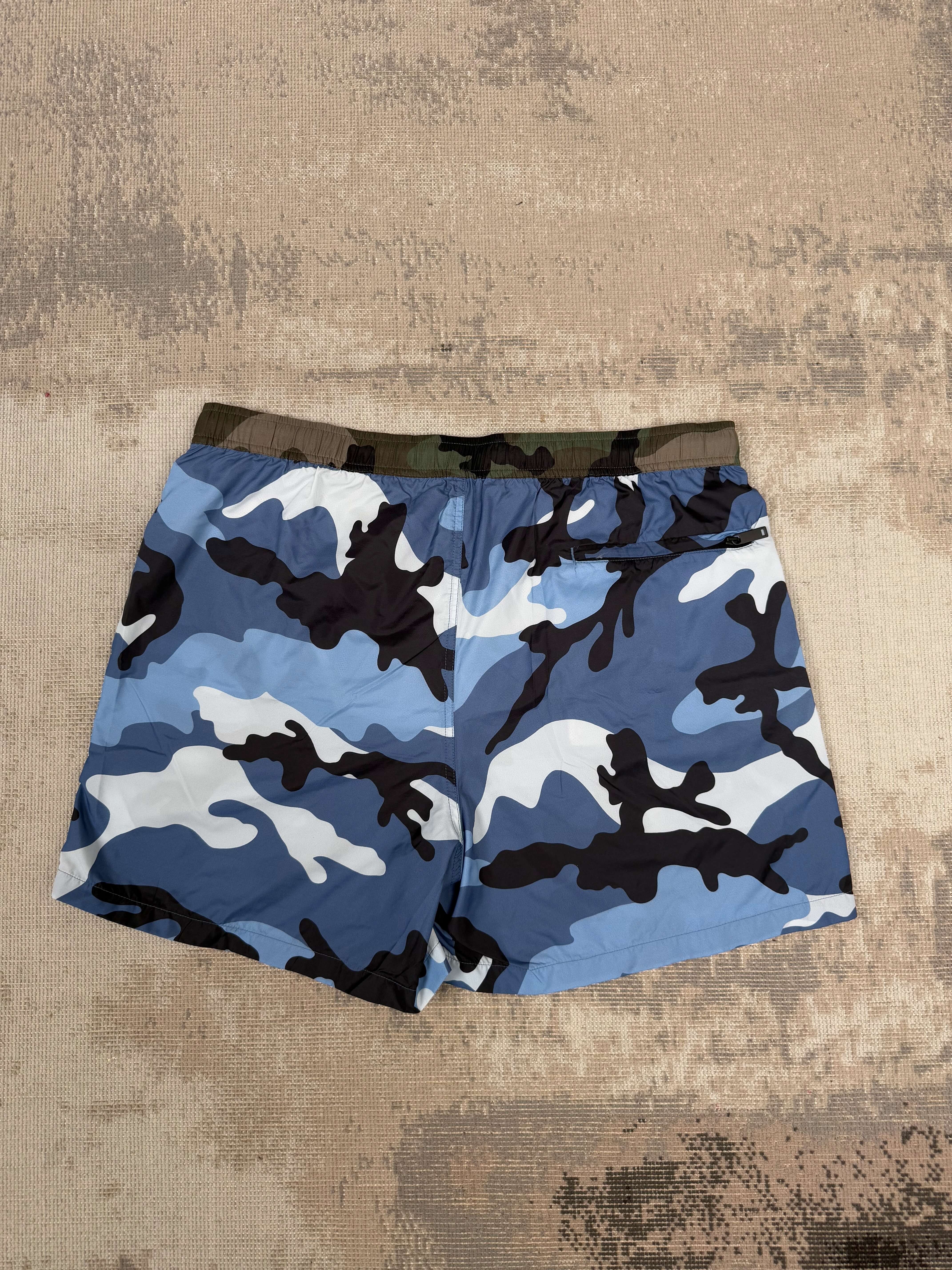 Valentino Camo Swim Shorts - Blue Valentino