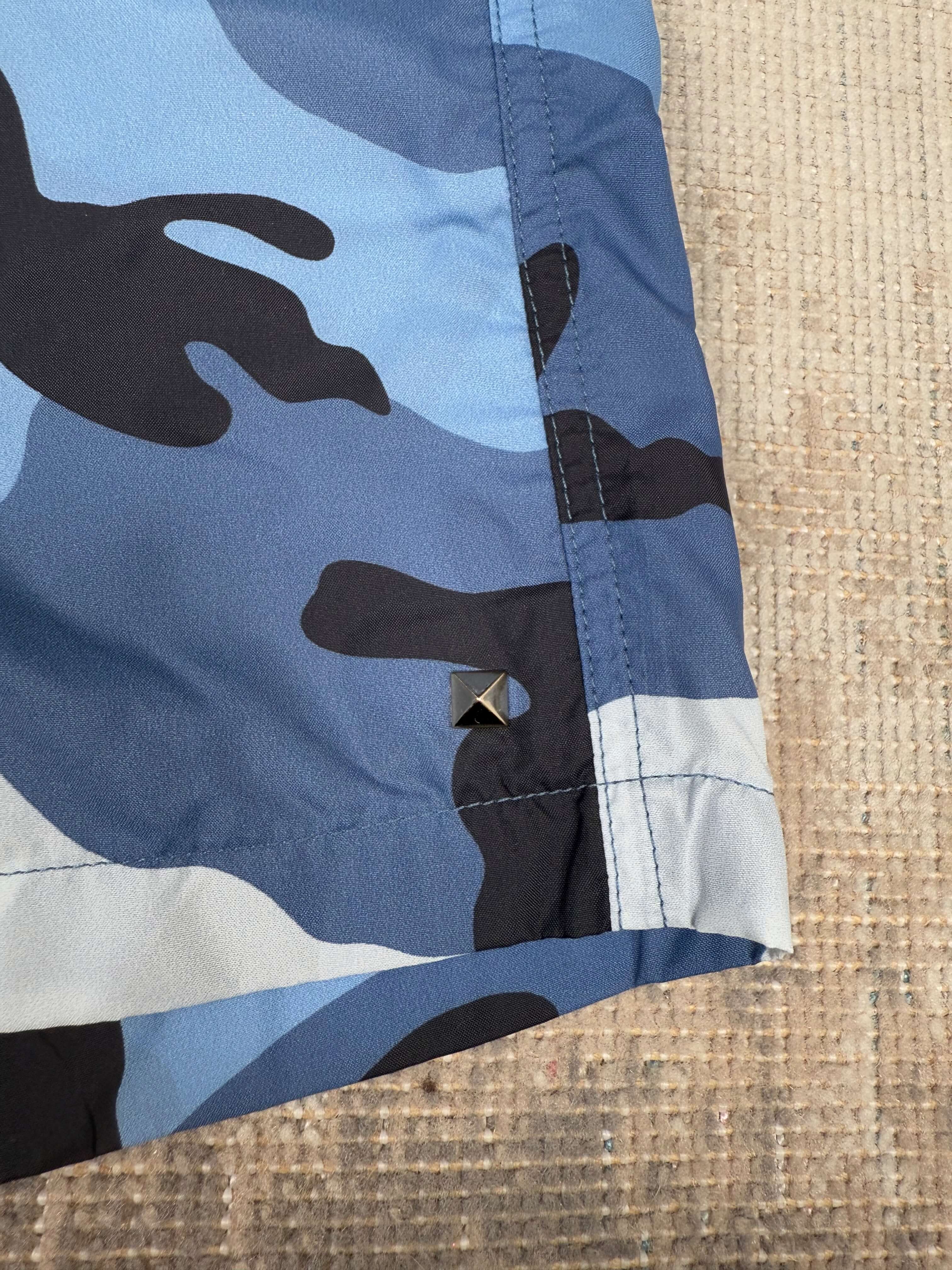 Valentino Camo Swim Shorts - Blue Valentino