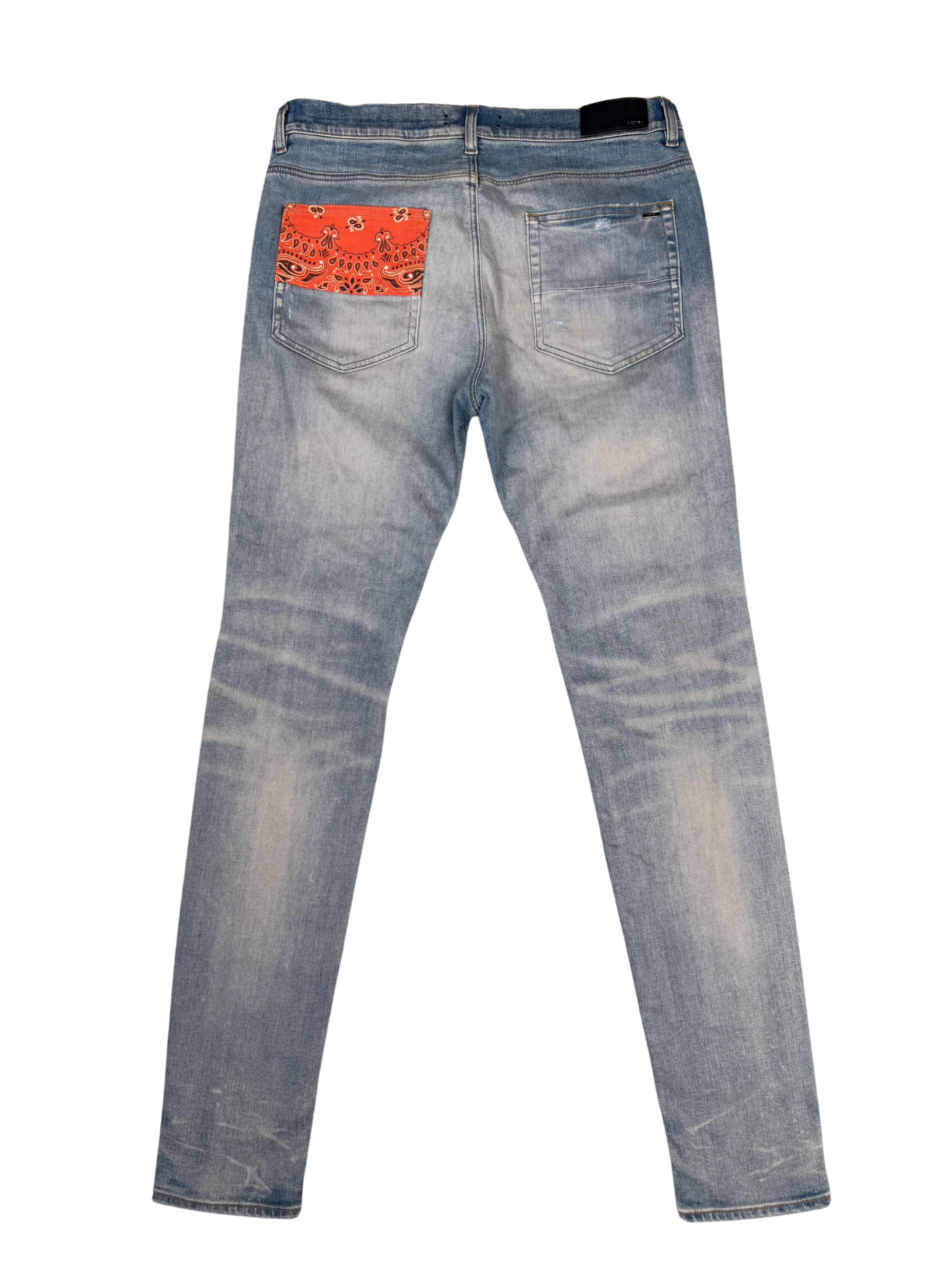 Amiri Bandana Jeans - Light Denim