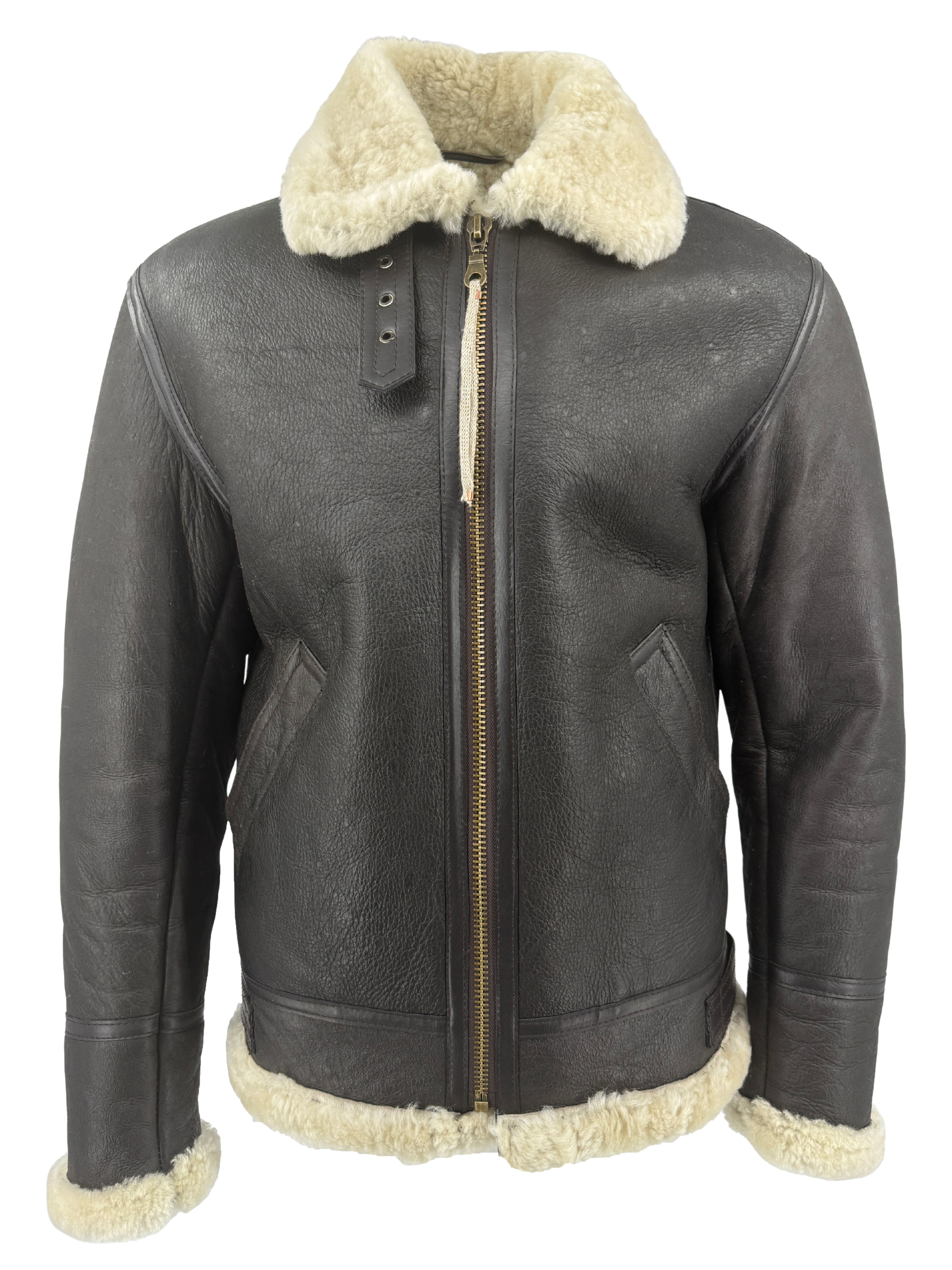 Type B Sheep Skin Flying Jacket - Brown