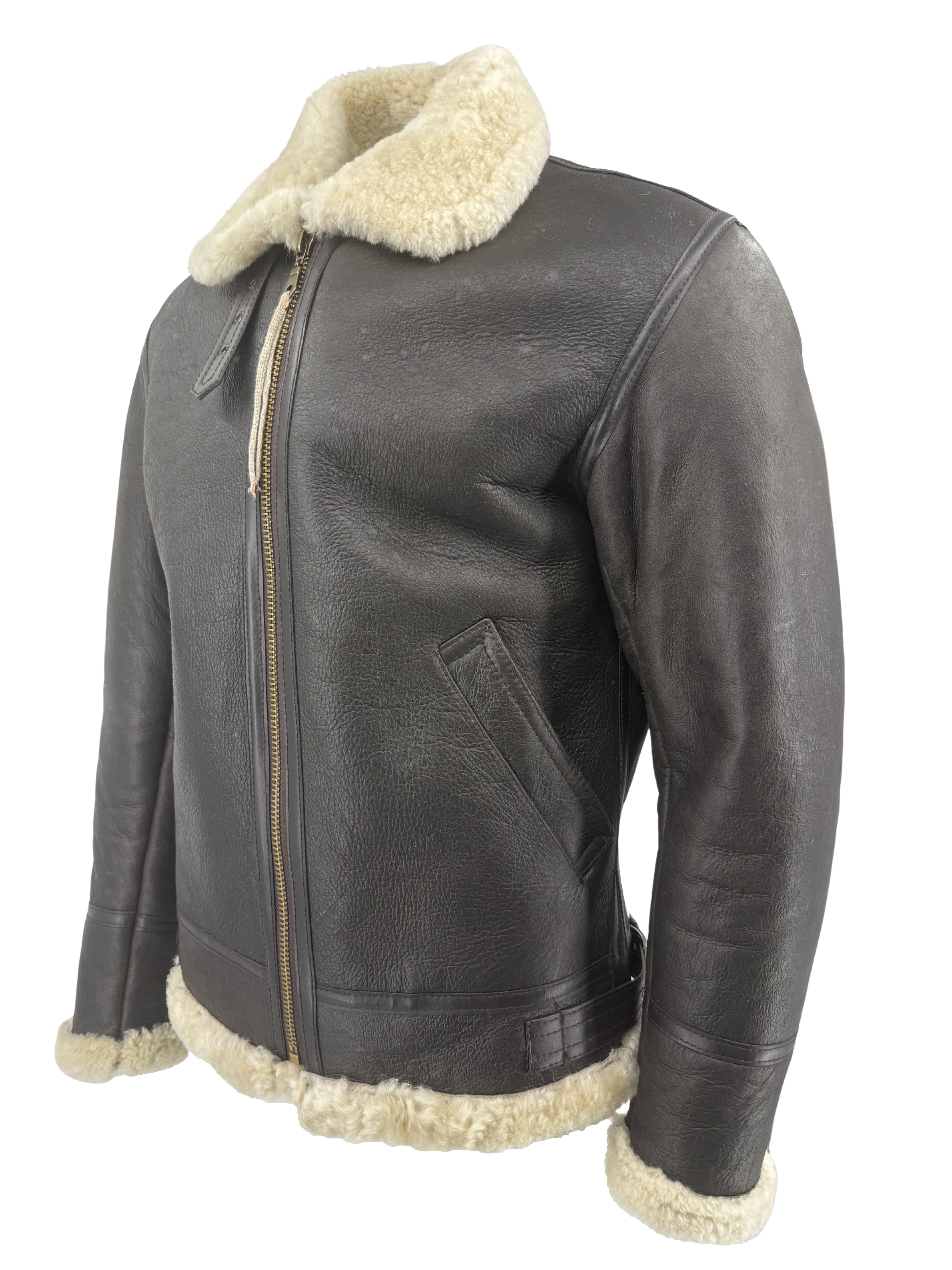 Type B Sheep Skin Flying Jacket - Brown