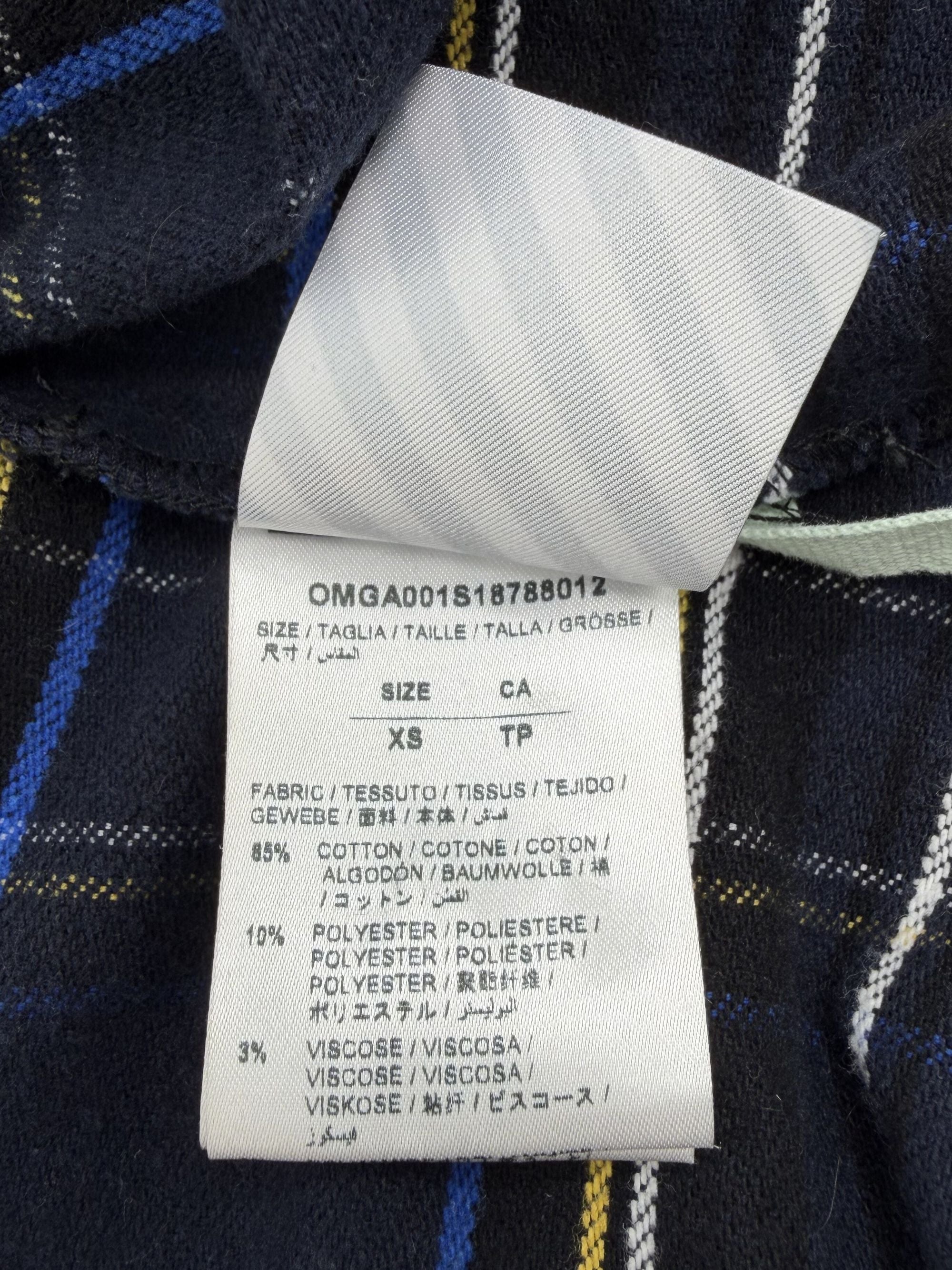 Off White Check Overshirt - Navy Off-White