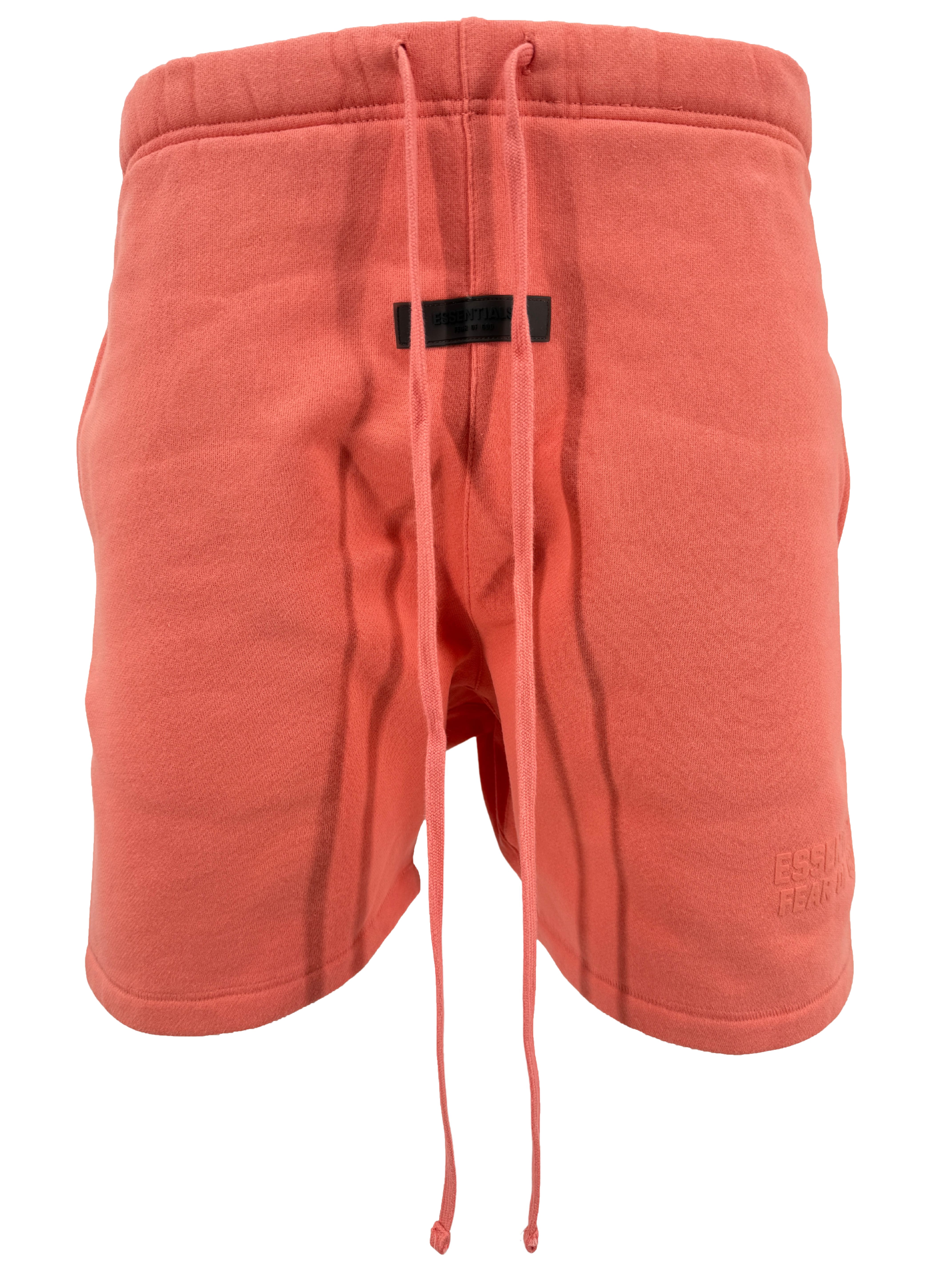 Essentials Fear of God Cotton Shorts - Coral Essentials