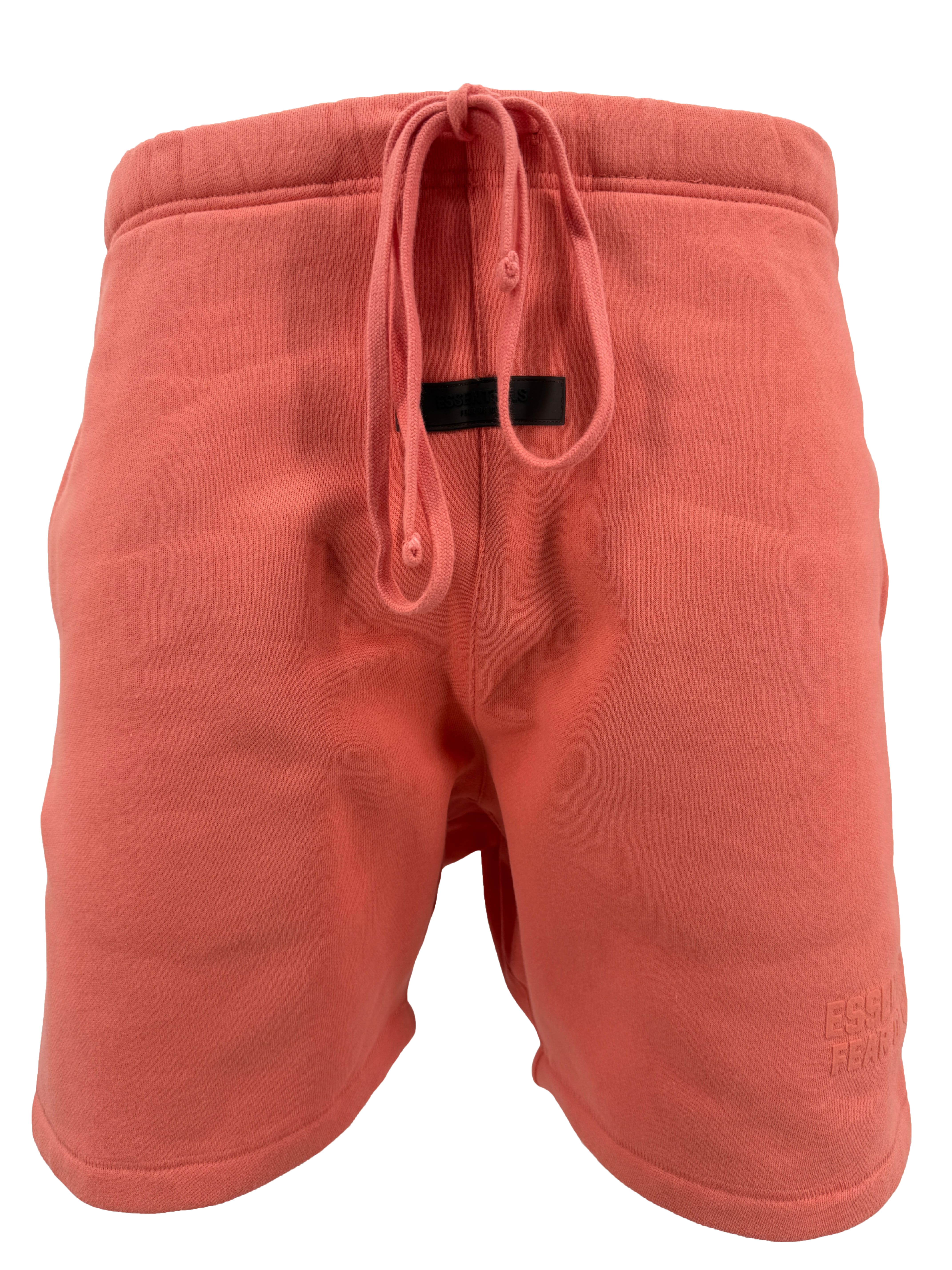 Essentials Fear of God Cotton Shorts - Coral Essentials