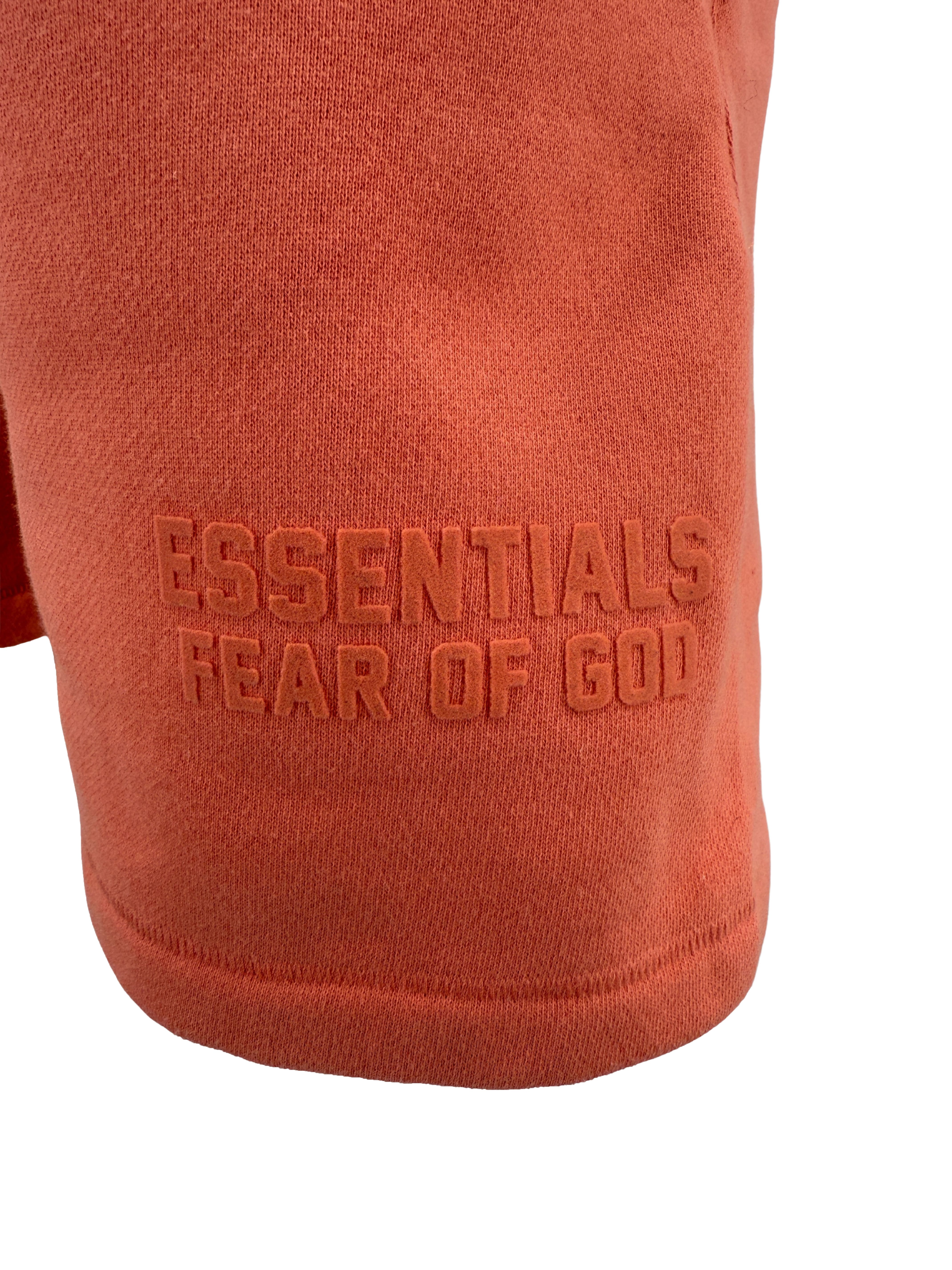 Essentials Fear of God Cotton Shorts - Coral Essentials