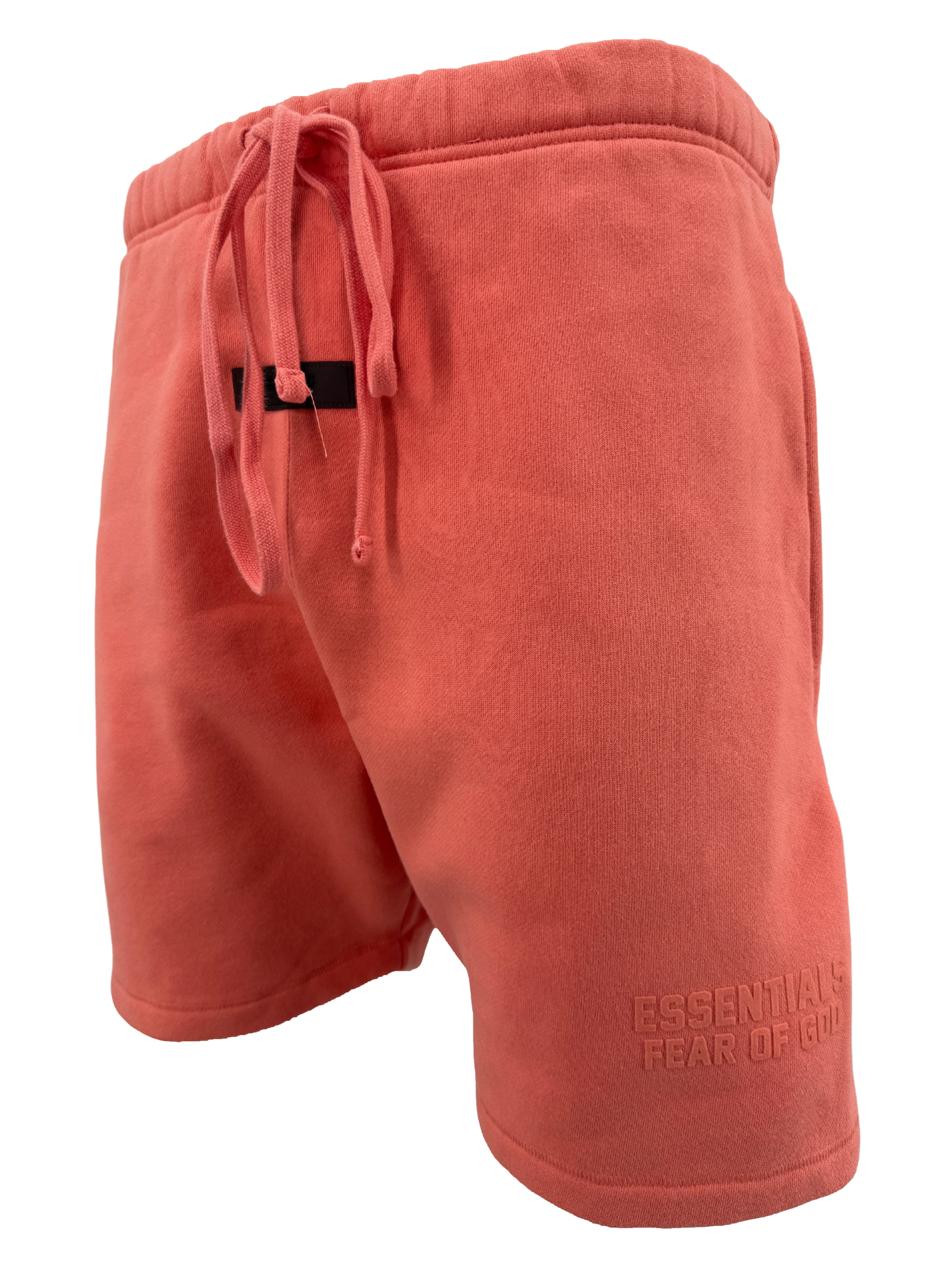 Essentials Fear of God Cotton Shorts - Coral Essentials