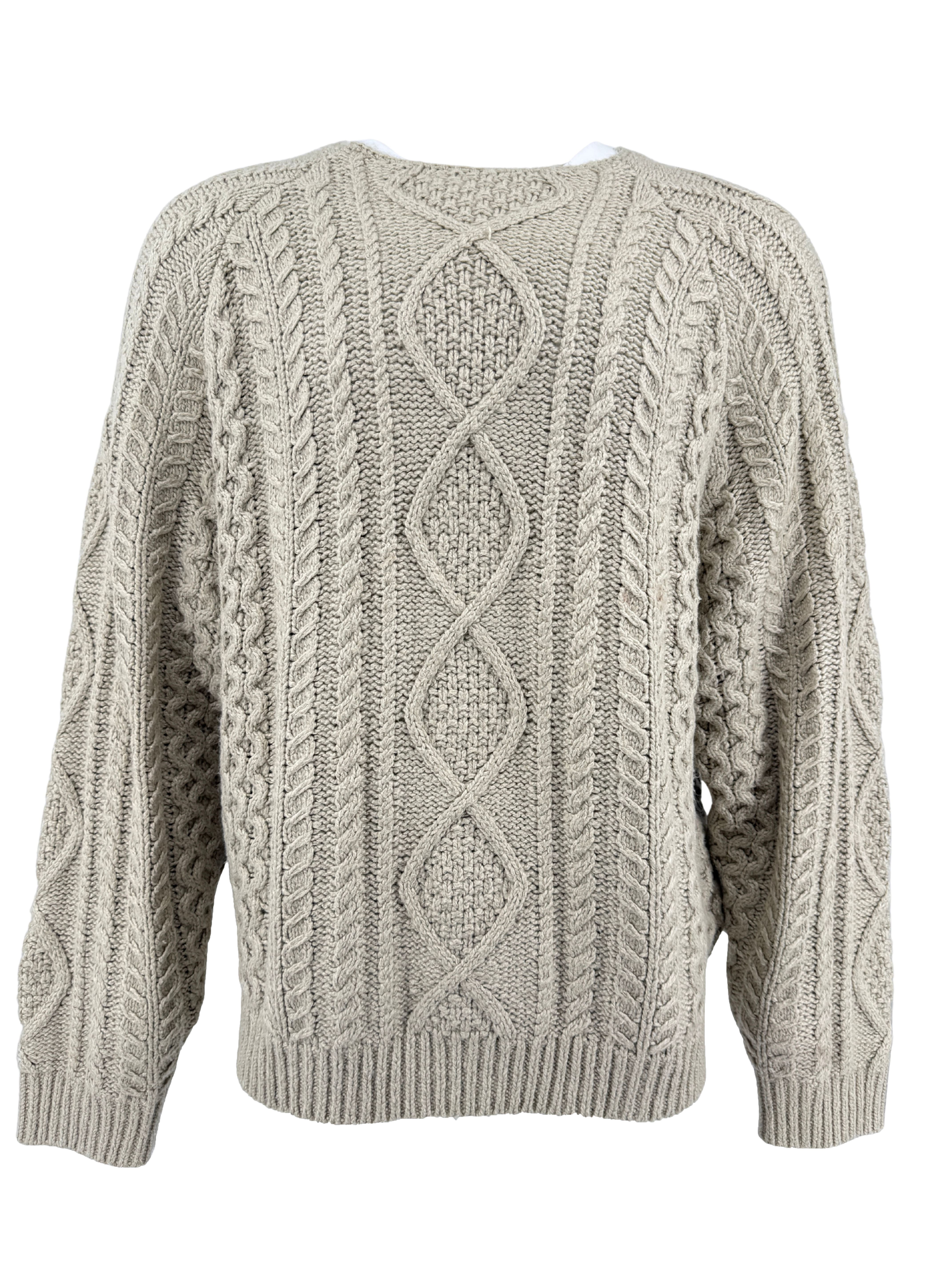 Essentials Cable Knit Jumper - Beige Essentials