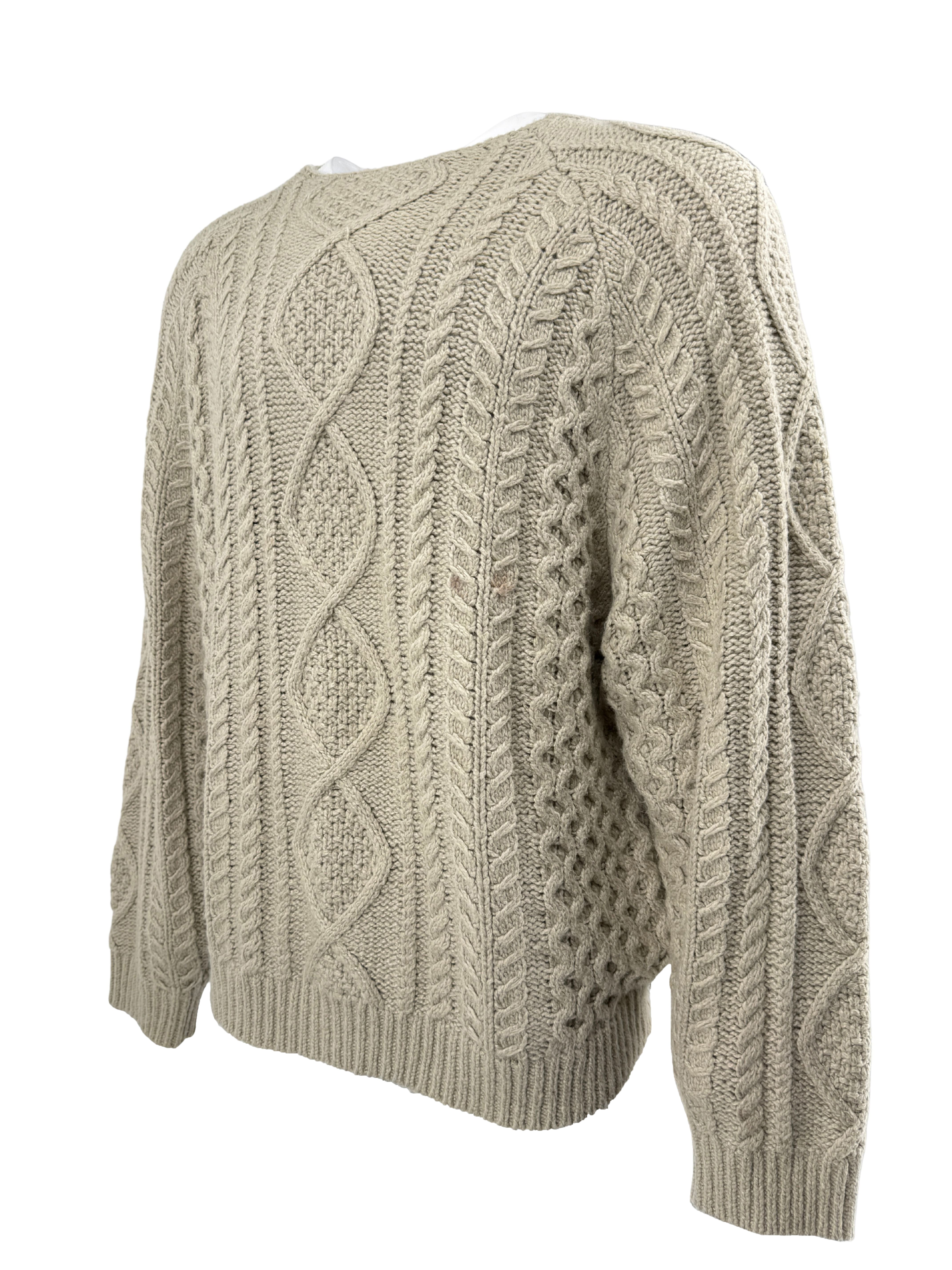 Essentials Cable Knit Jumper - Beige Essentials