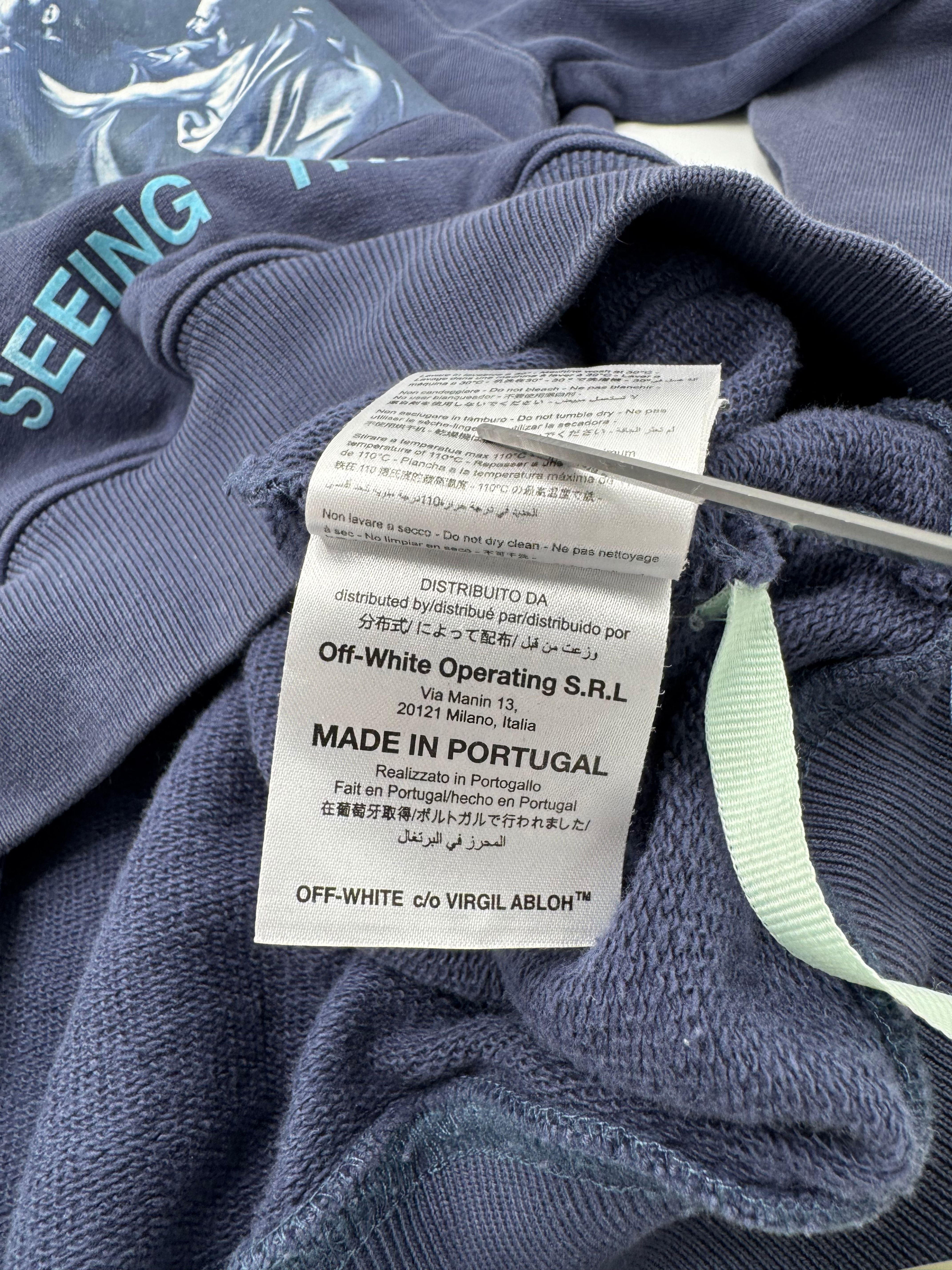 Off-White Caravaggio Hoodie - Blue Off-White