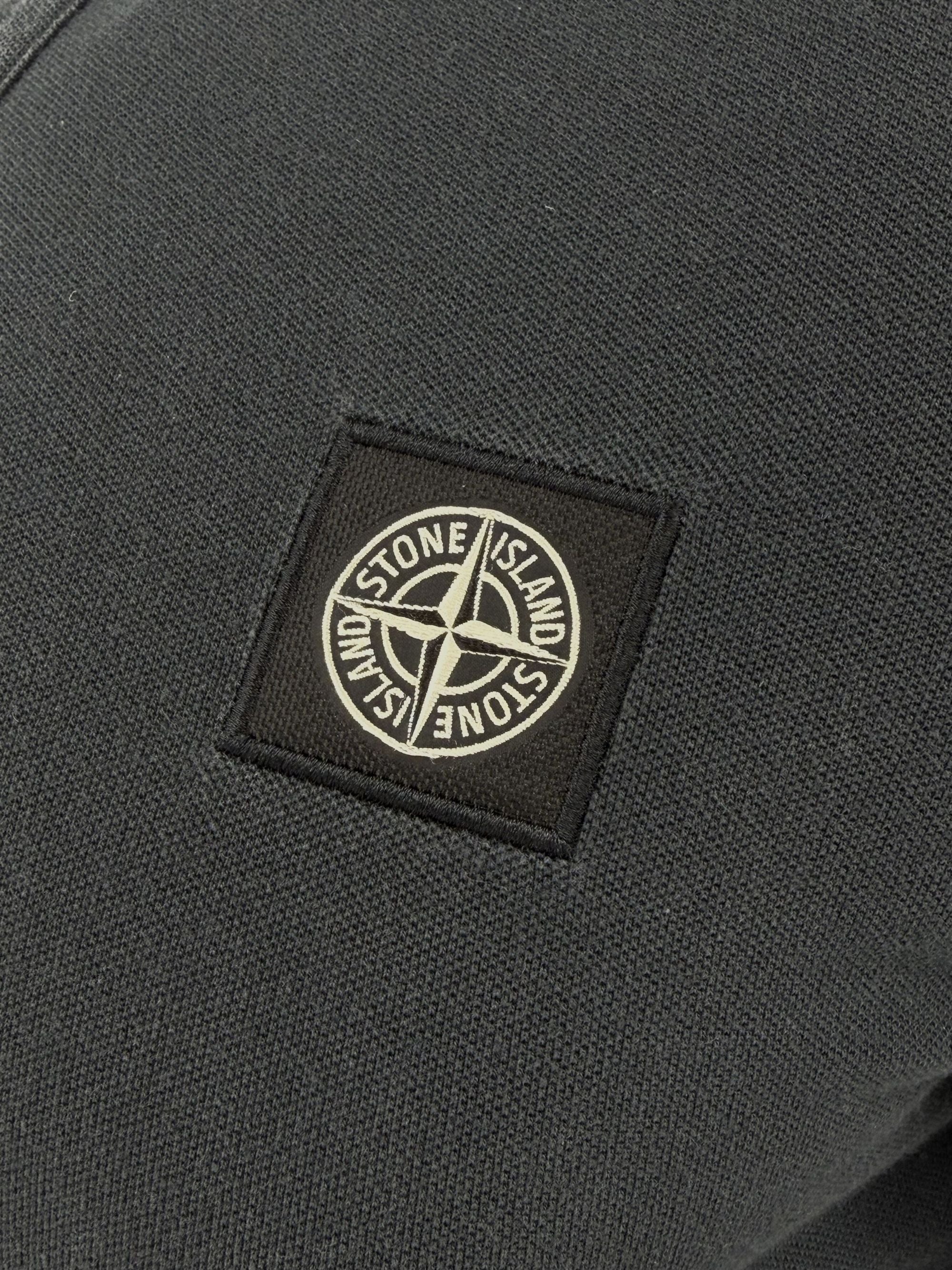 Stone Island Long Sleeve Compass Polo - Grey Stone Island