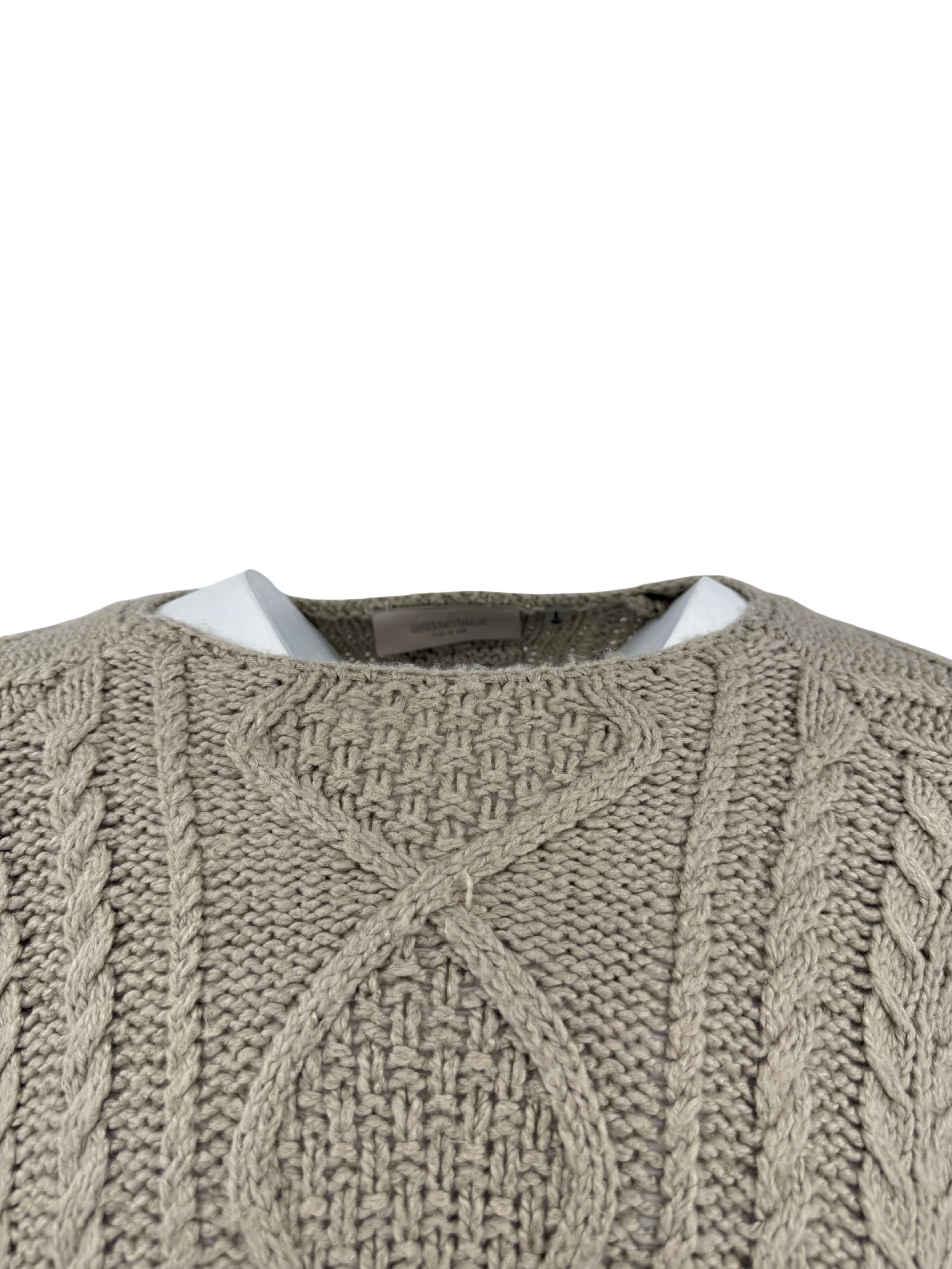 Essentials Cable Knit Jumper - Beige Essentials