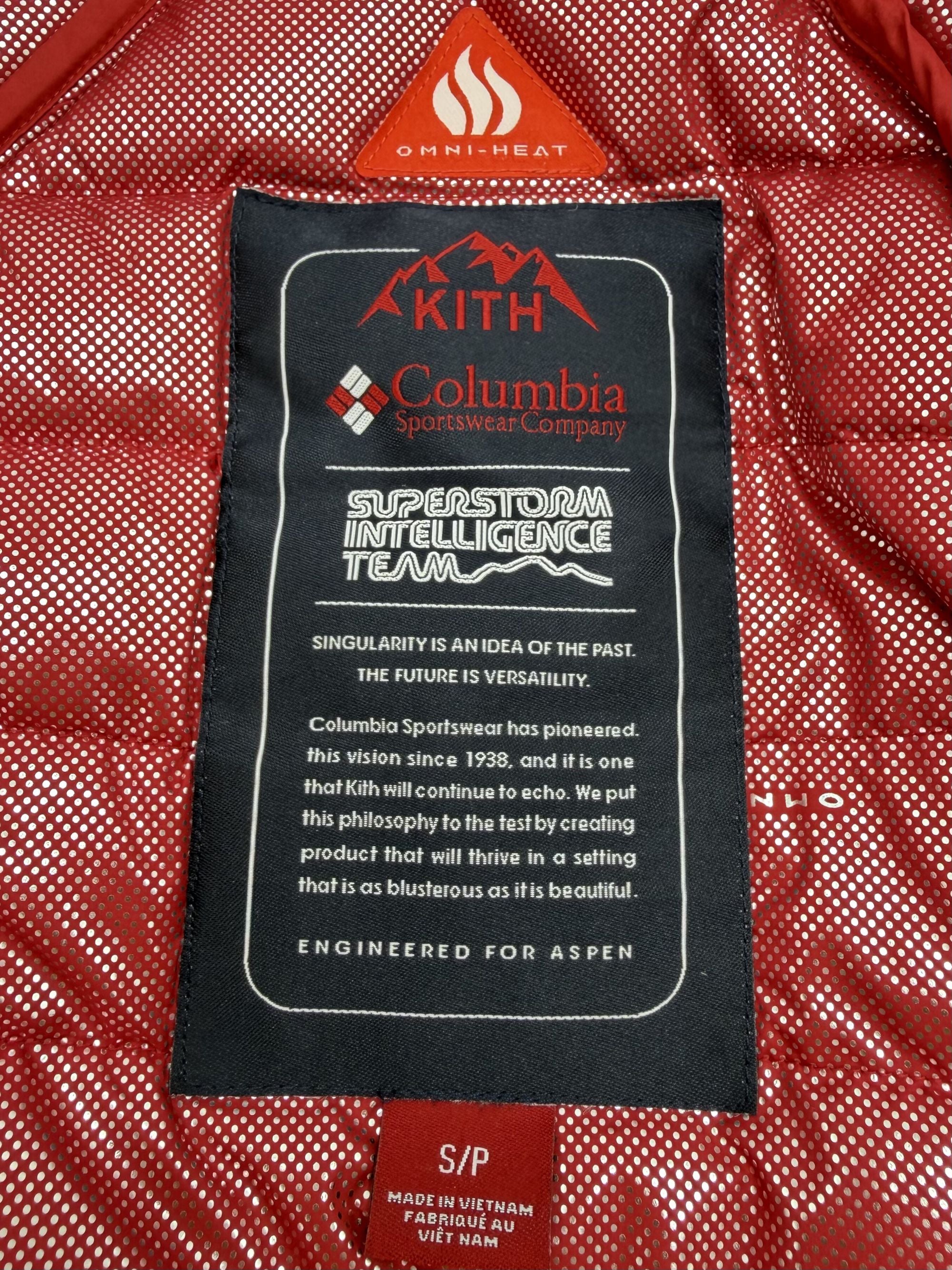 KITH X Columbia Shell + Down Jacket - White/Red KITH