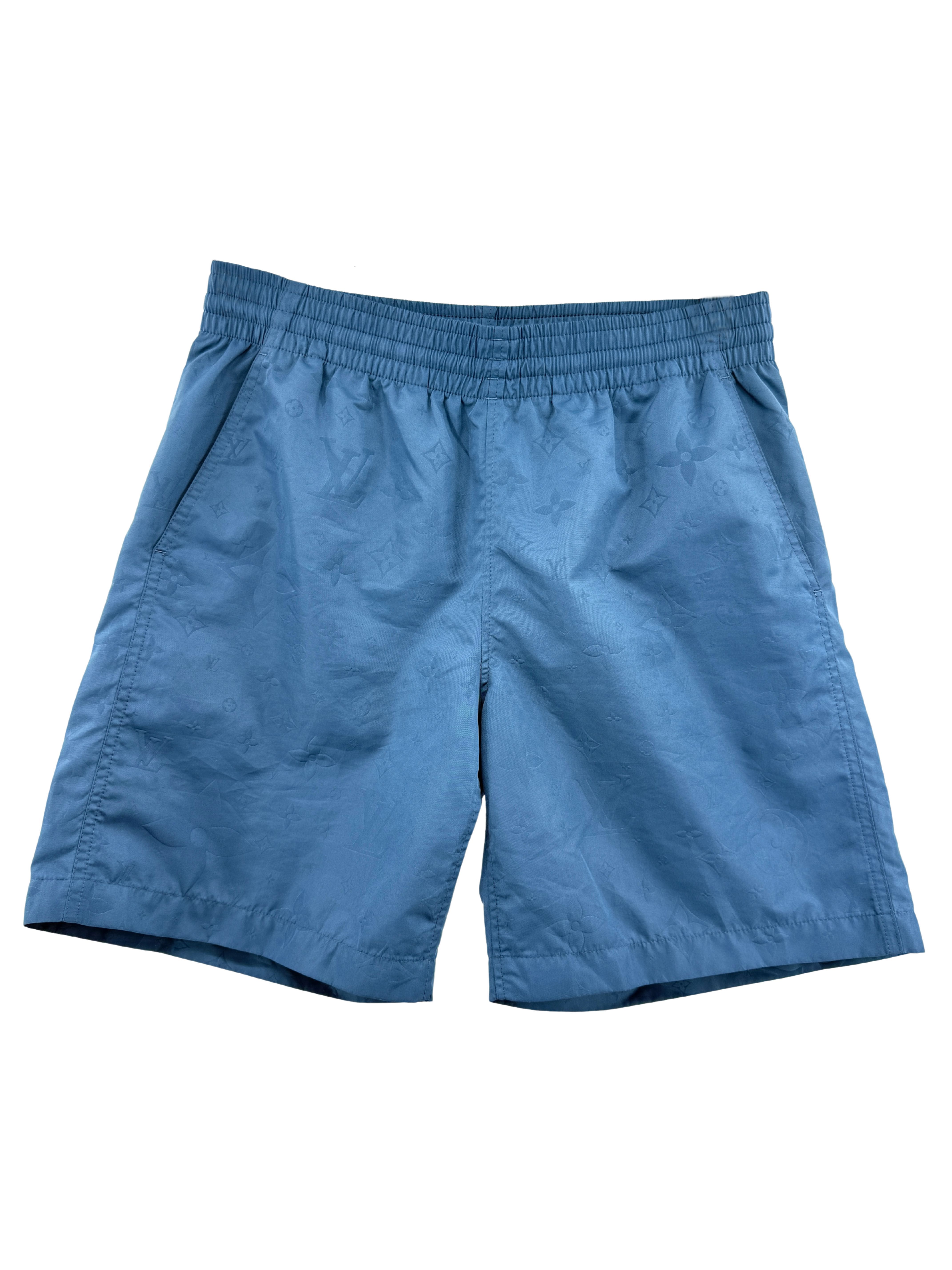 Louis Vuitton Monogram Signature Swim Shorts - Light Blue Louis Vuitton