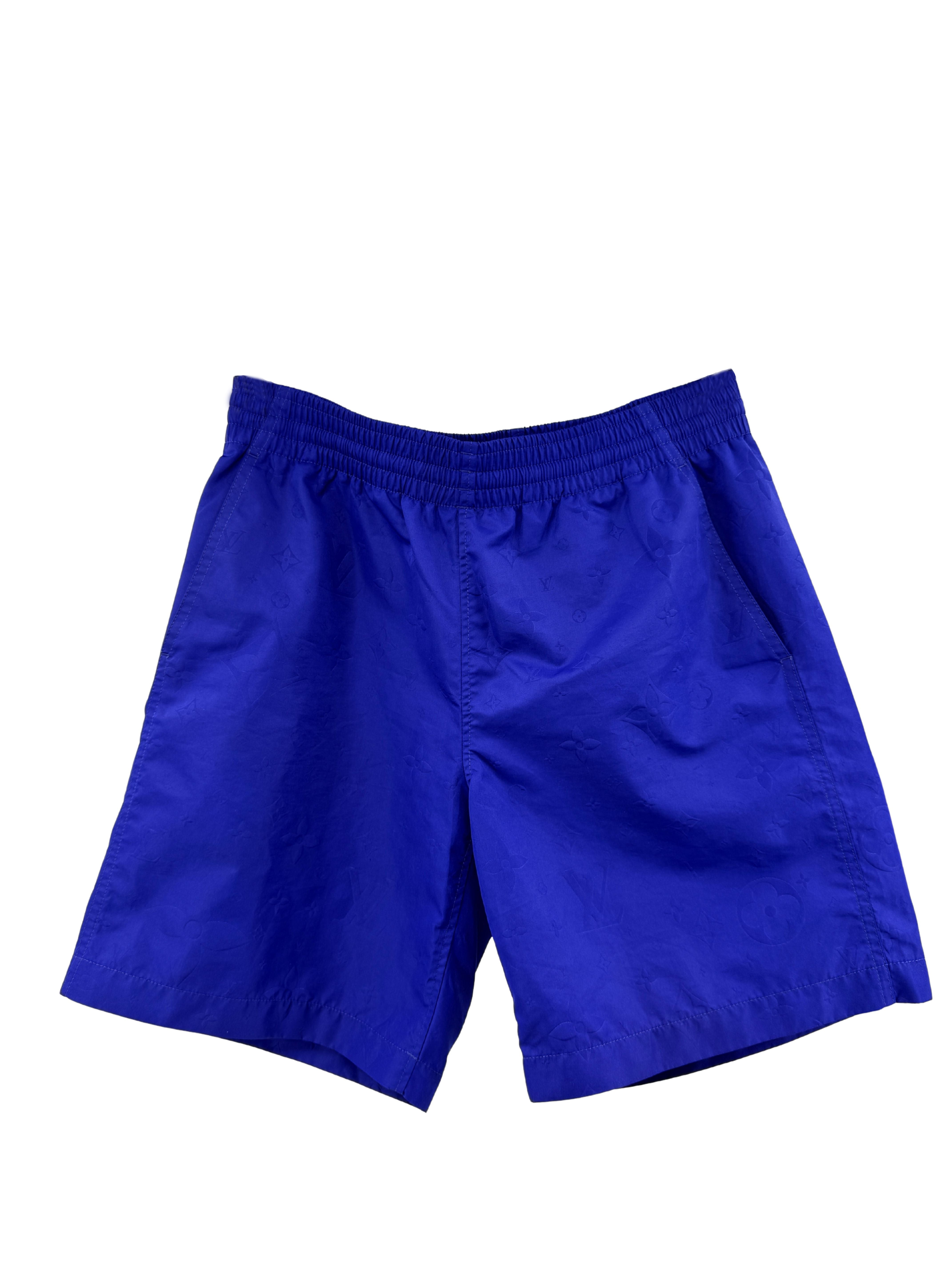 Louis Vuitton Monogram Signature Swim Shorts - Royal Blue Louis Vuitton