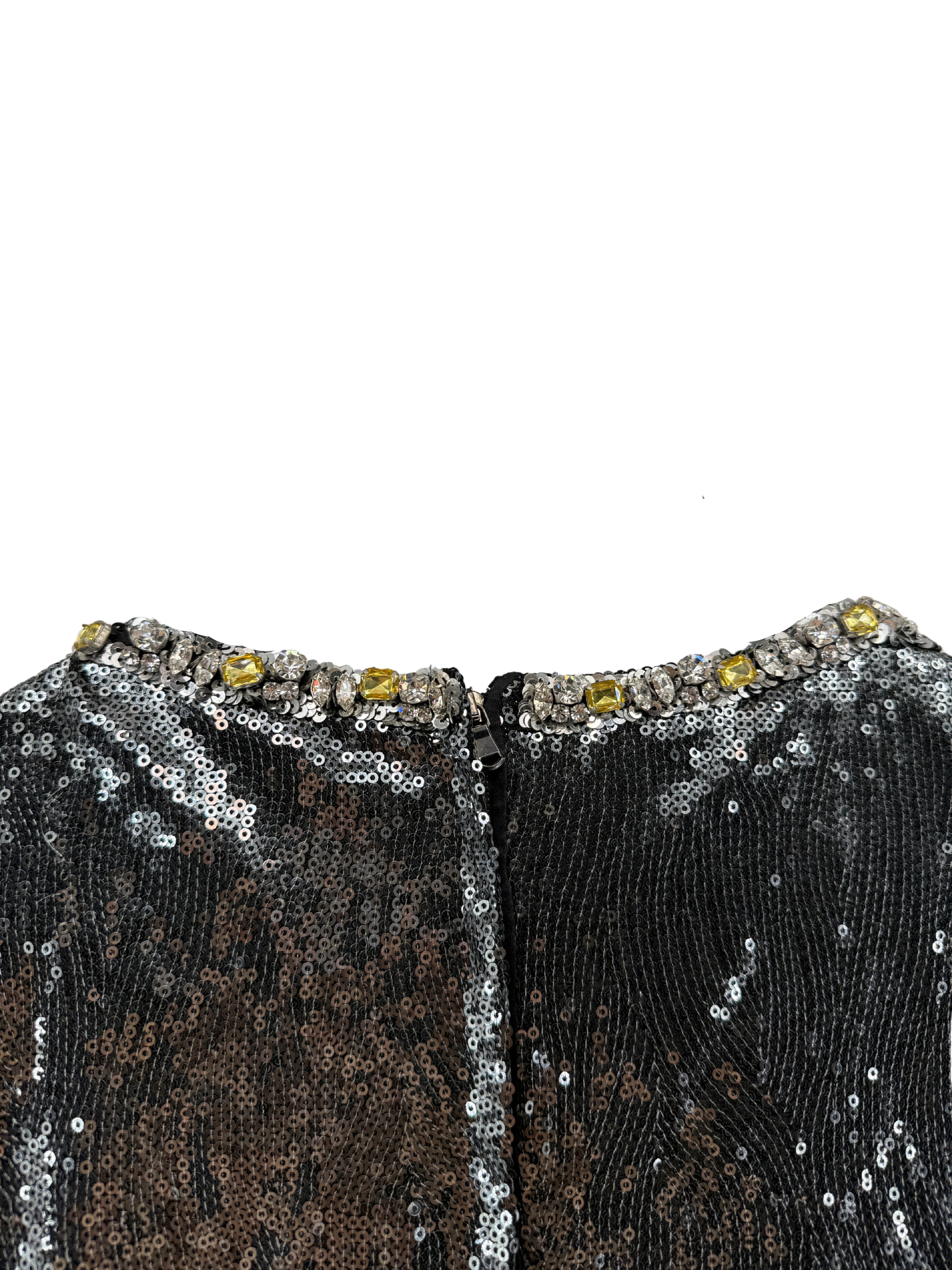 WOMEN'S - Dolce & Gabbana Sequin Mini Dress - Silver Dolce & Gabbana