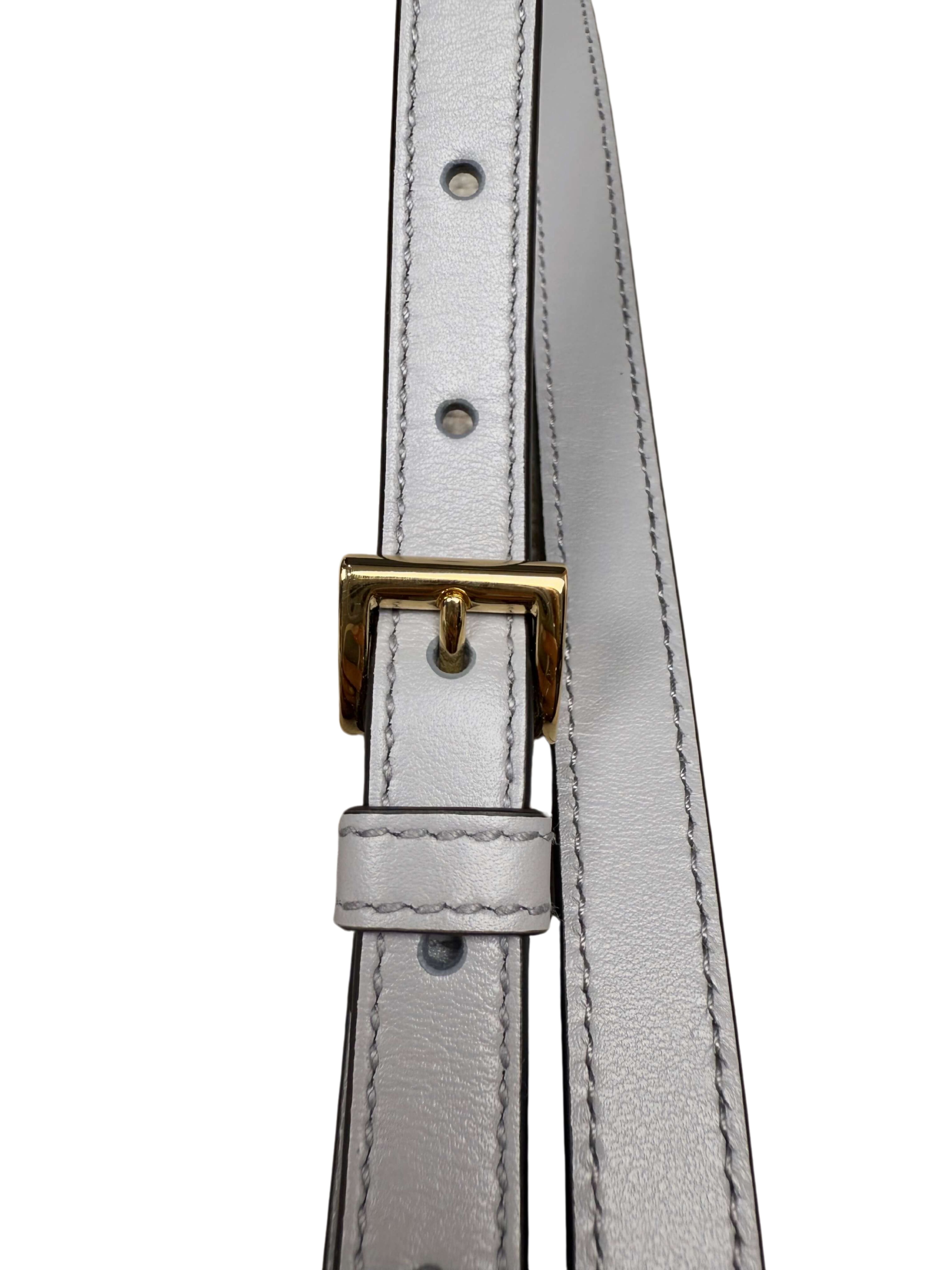 WOMEN'S - Prada Arqué Small Leather Shoulder Bag - Grey (Unused)