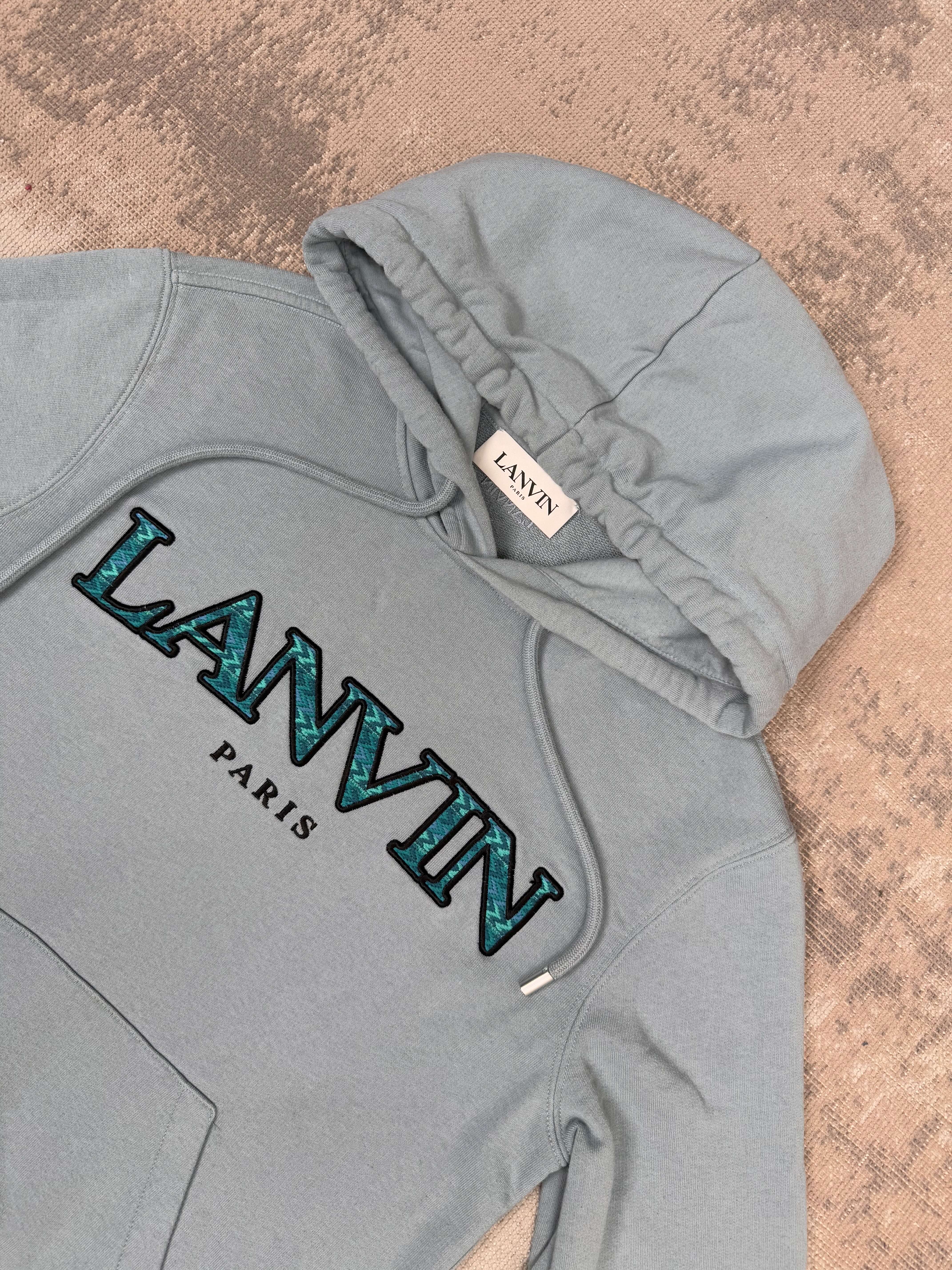 Lanvin Curb Logo Hoodie - Blue Lanvin