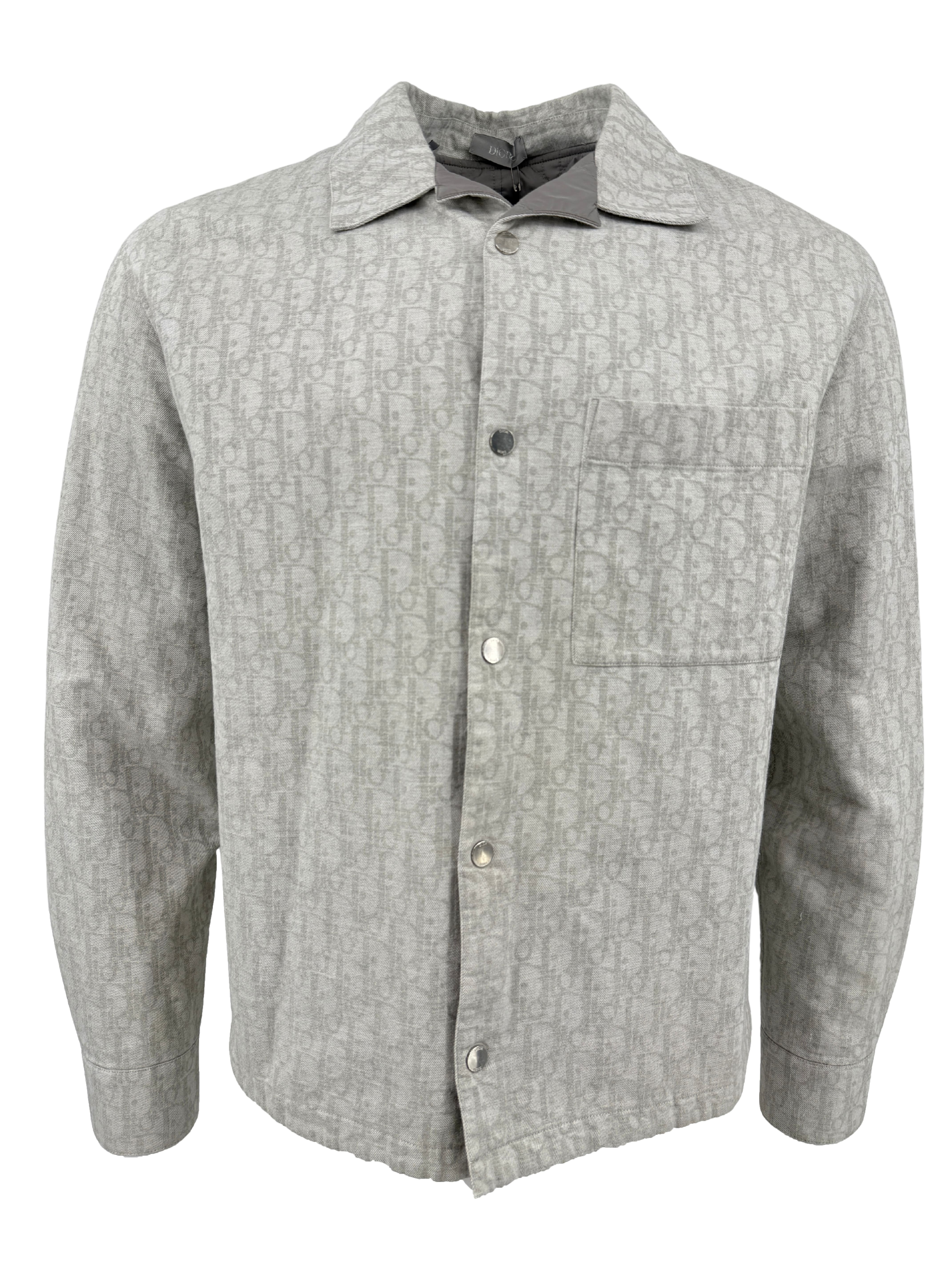 Dior Padded Lining Oblique Overshirt - Grey