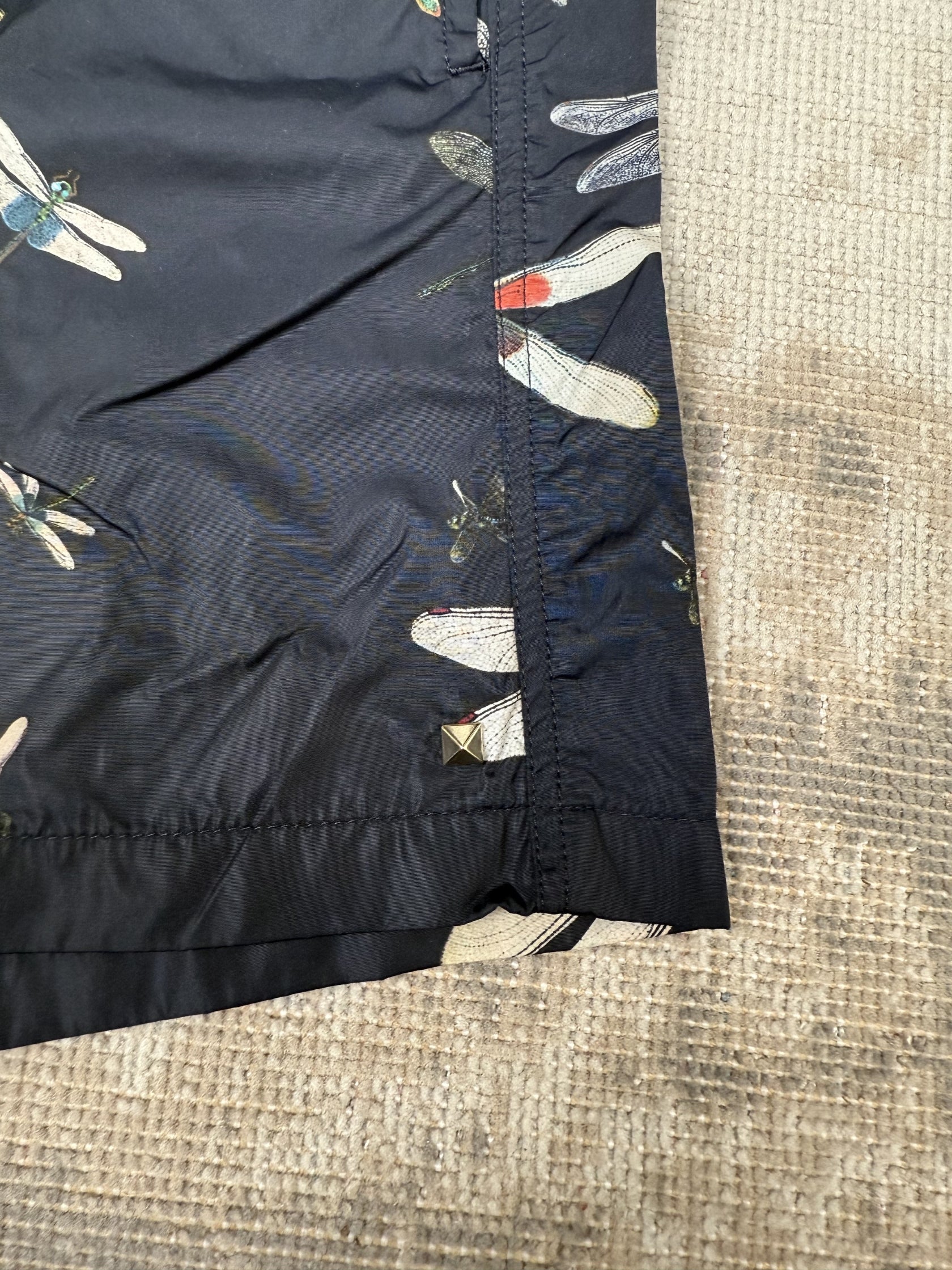 Valentino Dragonfly Printed Swim Shorts - Navy Valentino