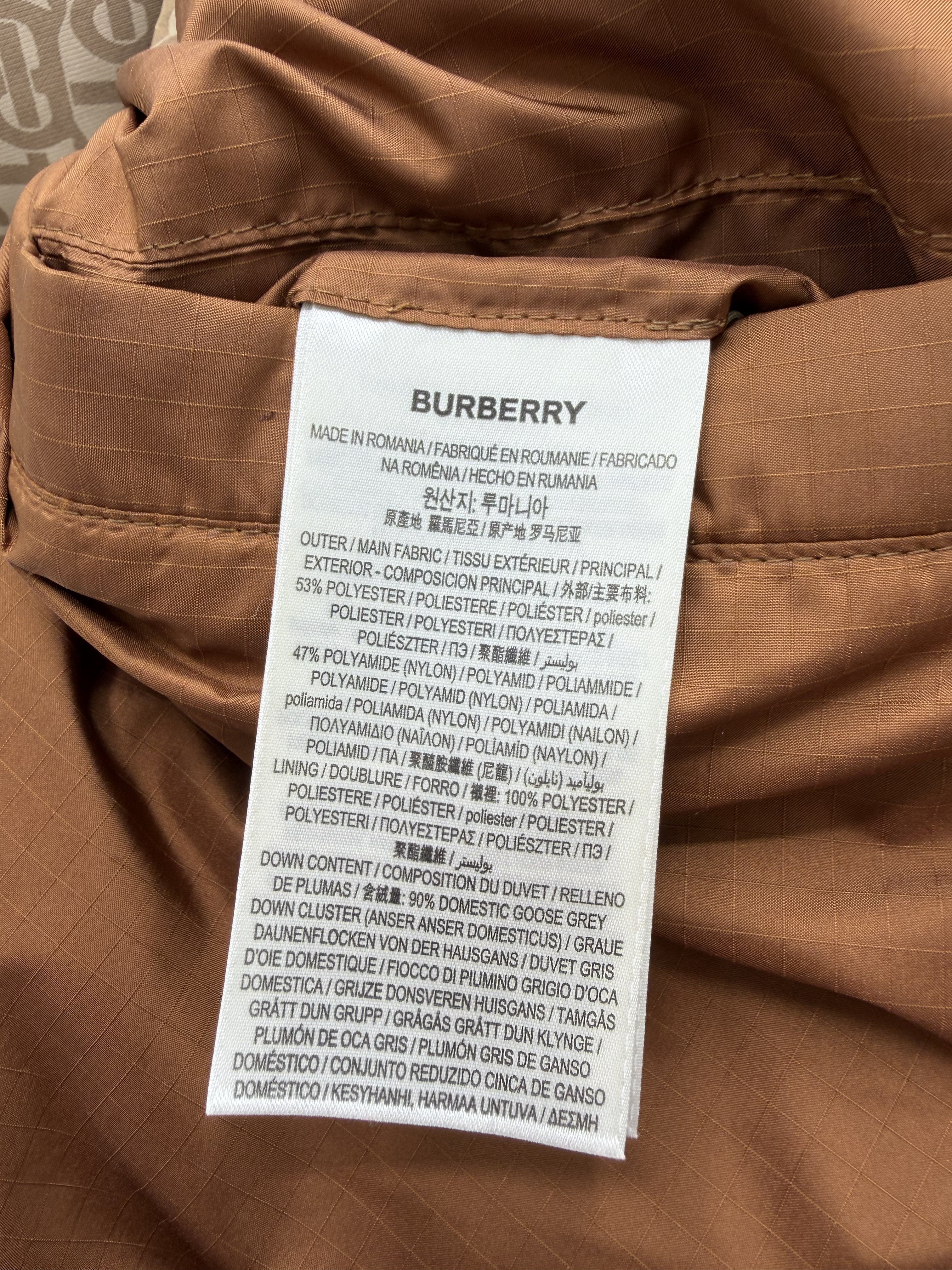 Burberry Monogram Puffer Jacket - Beige Burberry