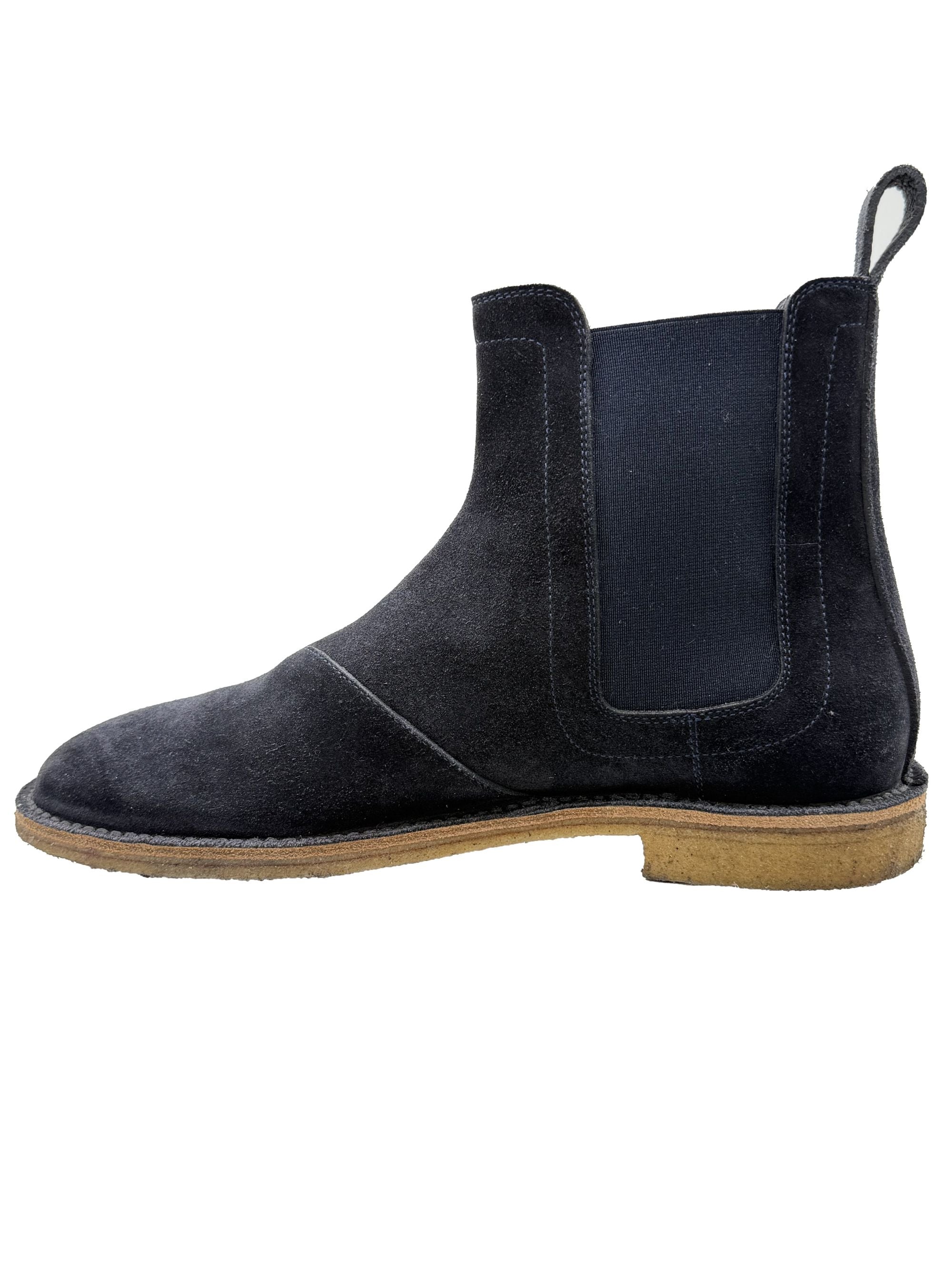 Bottega Veneta Suede Chelsea Boots - Navy Bottega Veneta