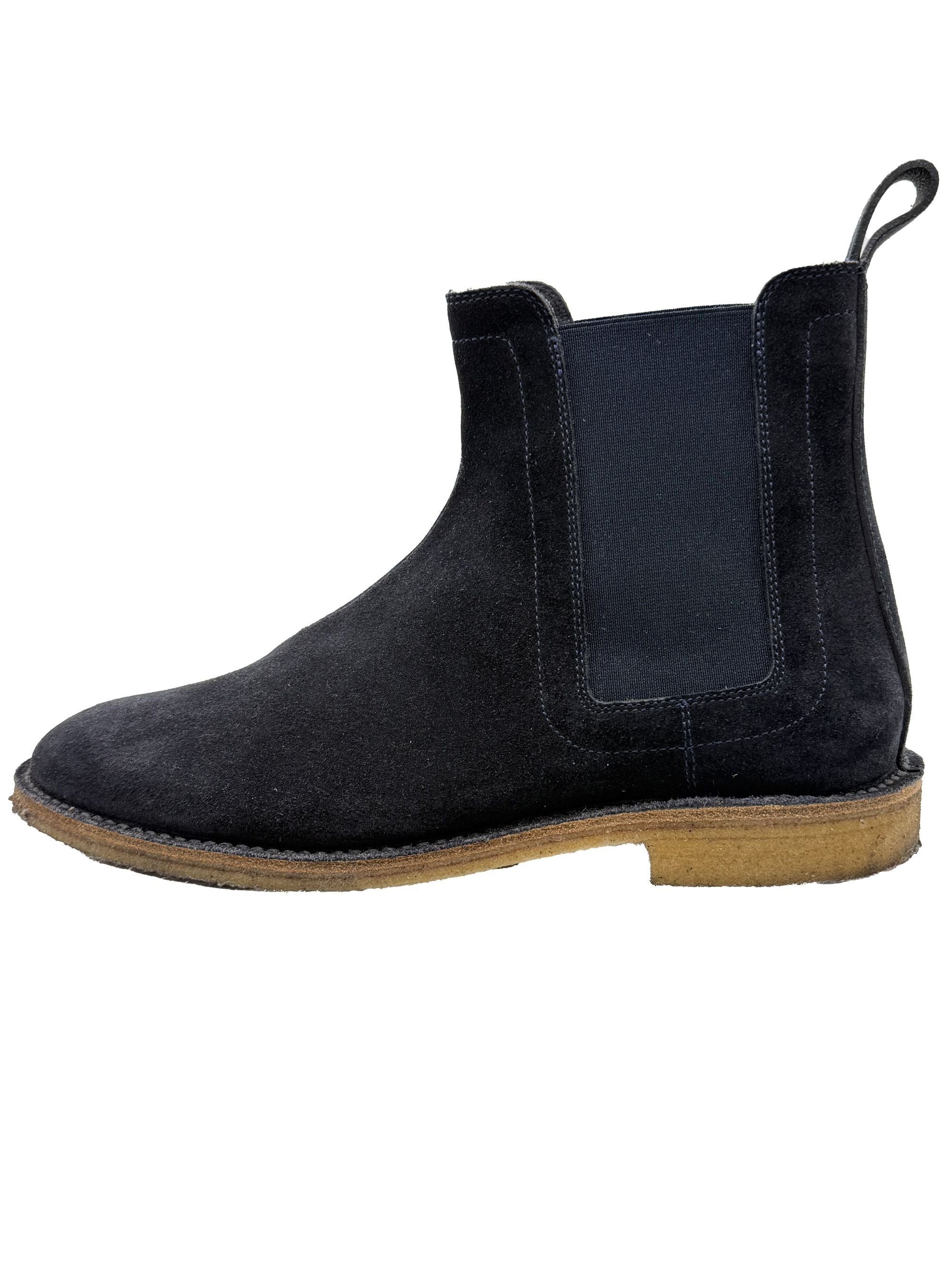Bottega Veneta Suede Chelsea Boots - Navy Bottega Veneta
