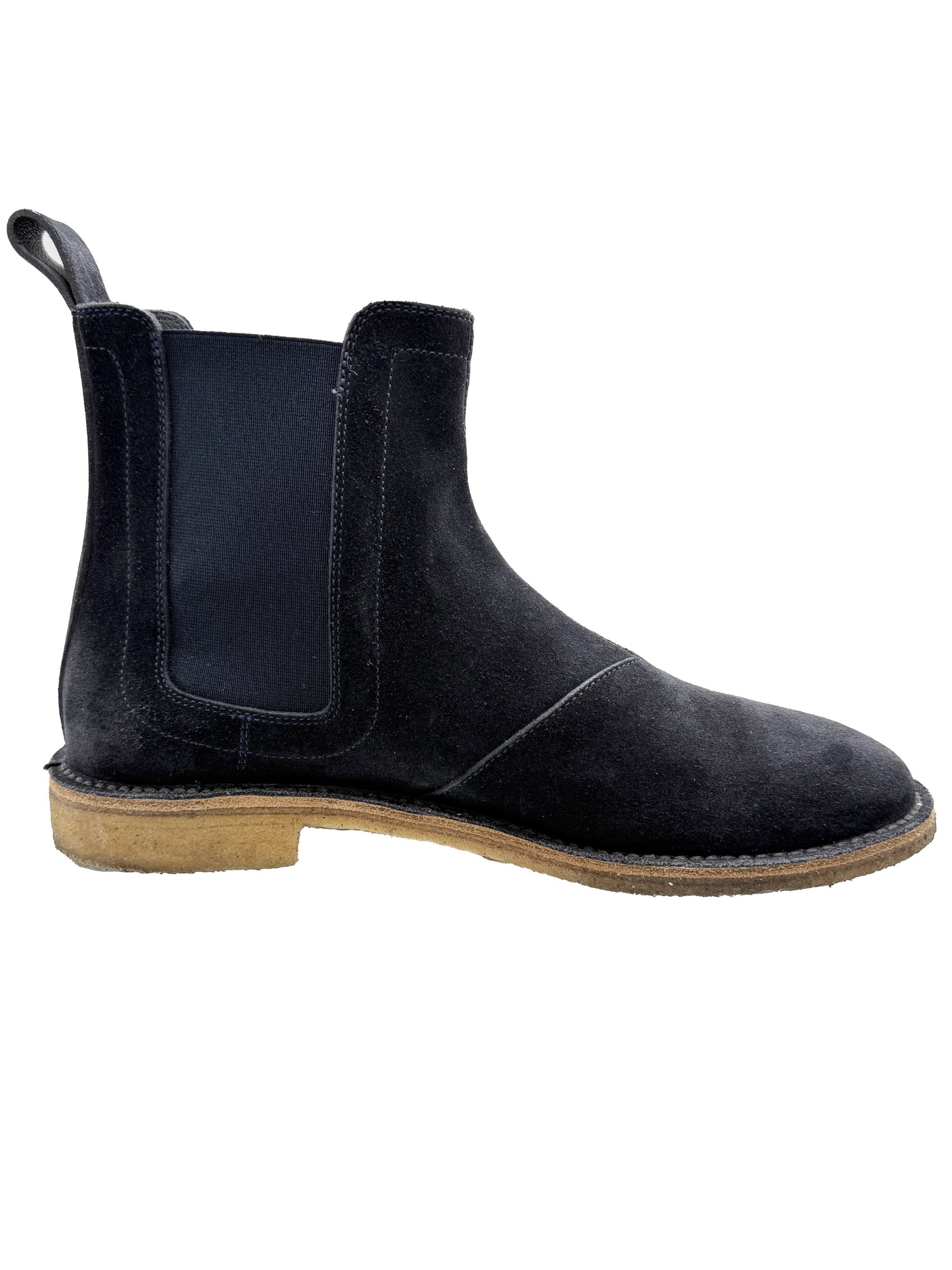 Bottega Veneta Suede Chelsea Boots - Navy Bottega Veneta