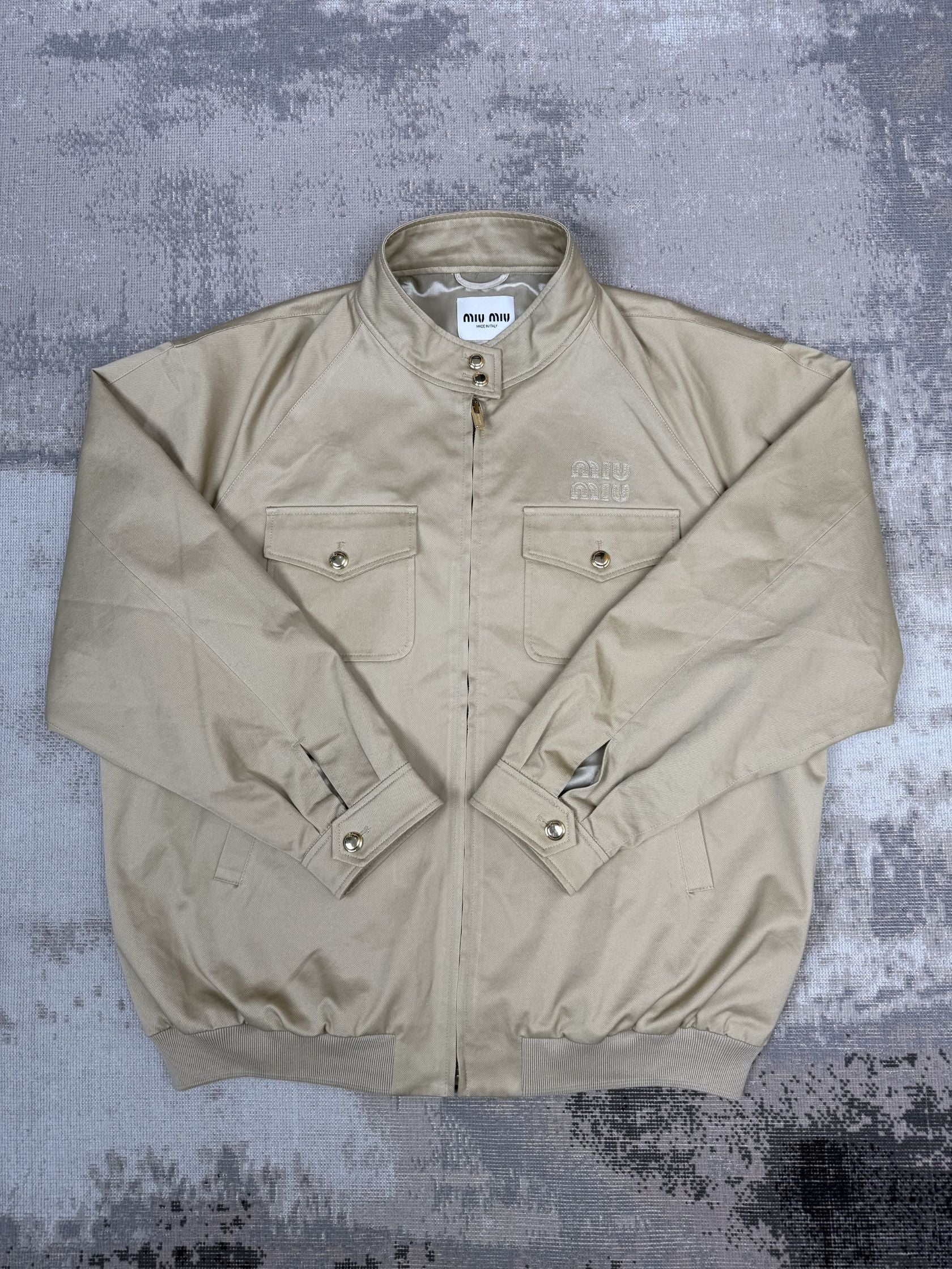 Miu Miu Chino Blouson Jacket - Beige Miu Miu
