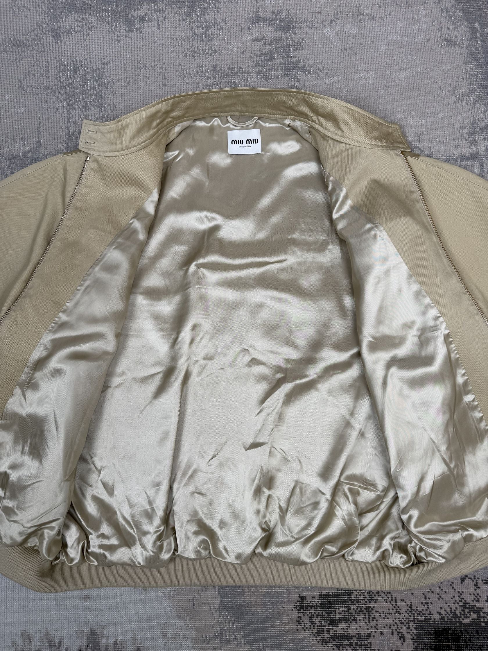 Miu Miu Chino Blouson Jacket - Beige Miu Miu
