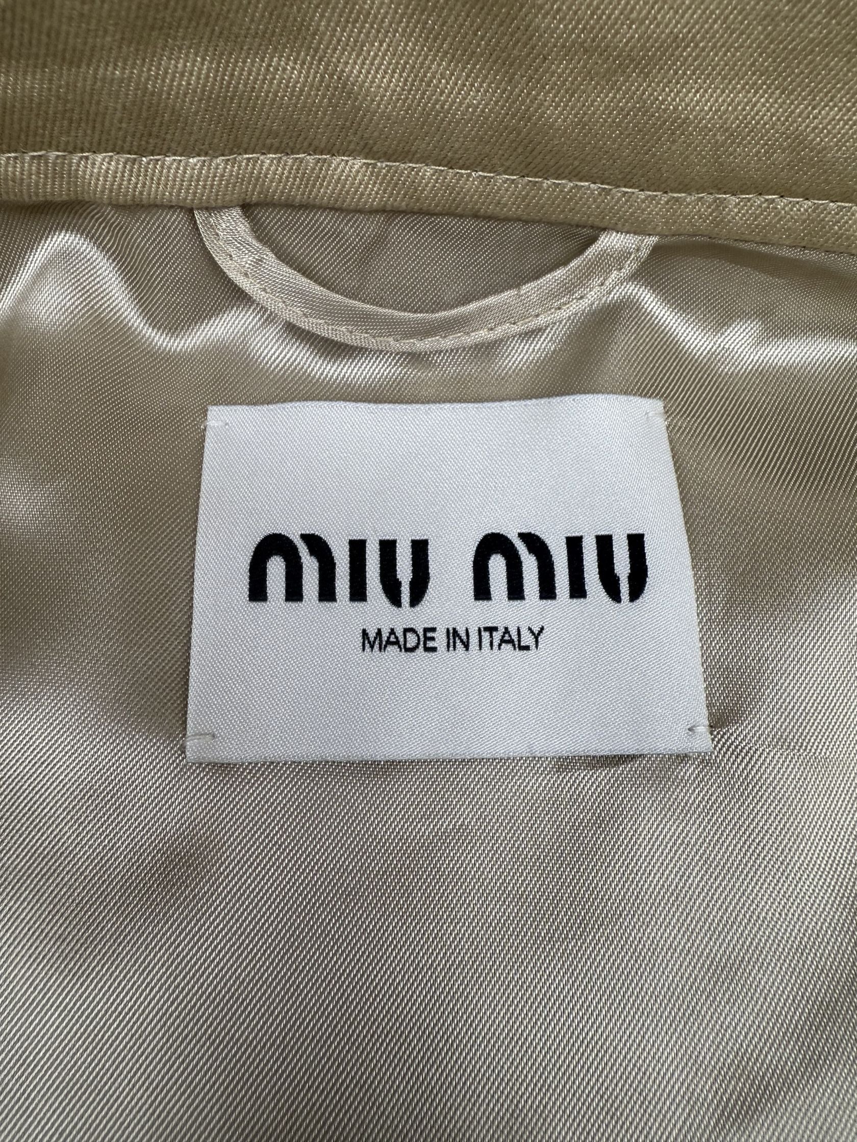 Miu Miu Chino Blouson Jacket - Beige Miu Miu