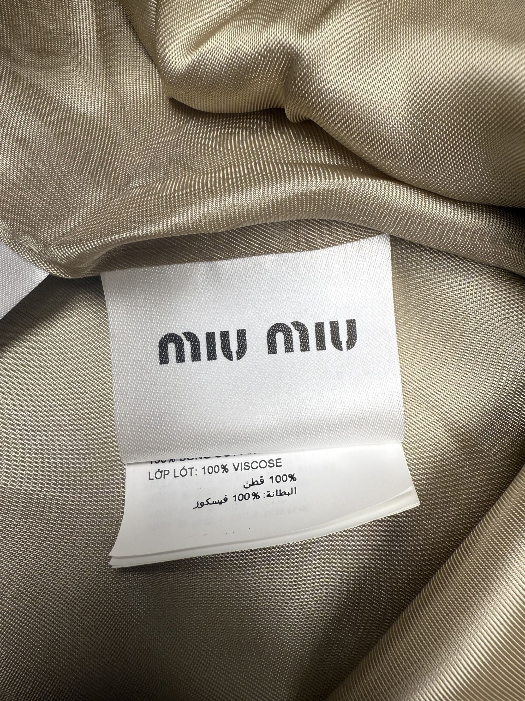 Miu Miu Chino Blouson Jacket - Beige Miu Miu