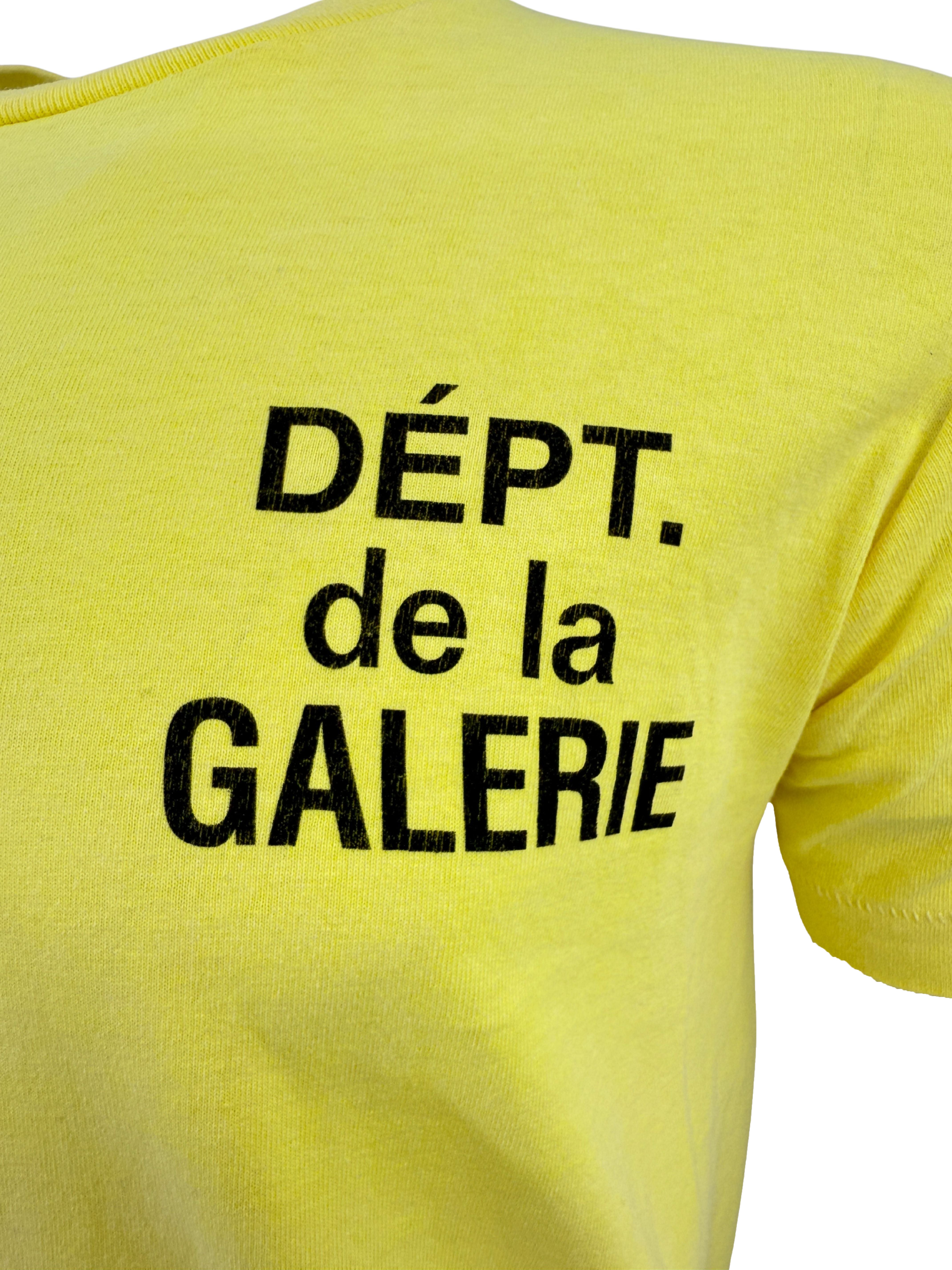 Gallery Dept Logo Print T-shirt - Yellow Gallery Dept