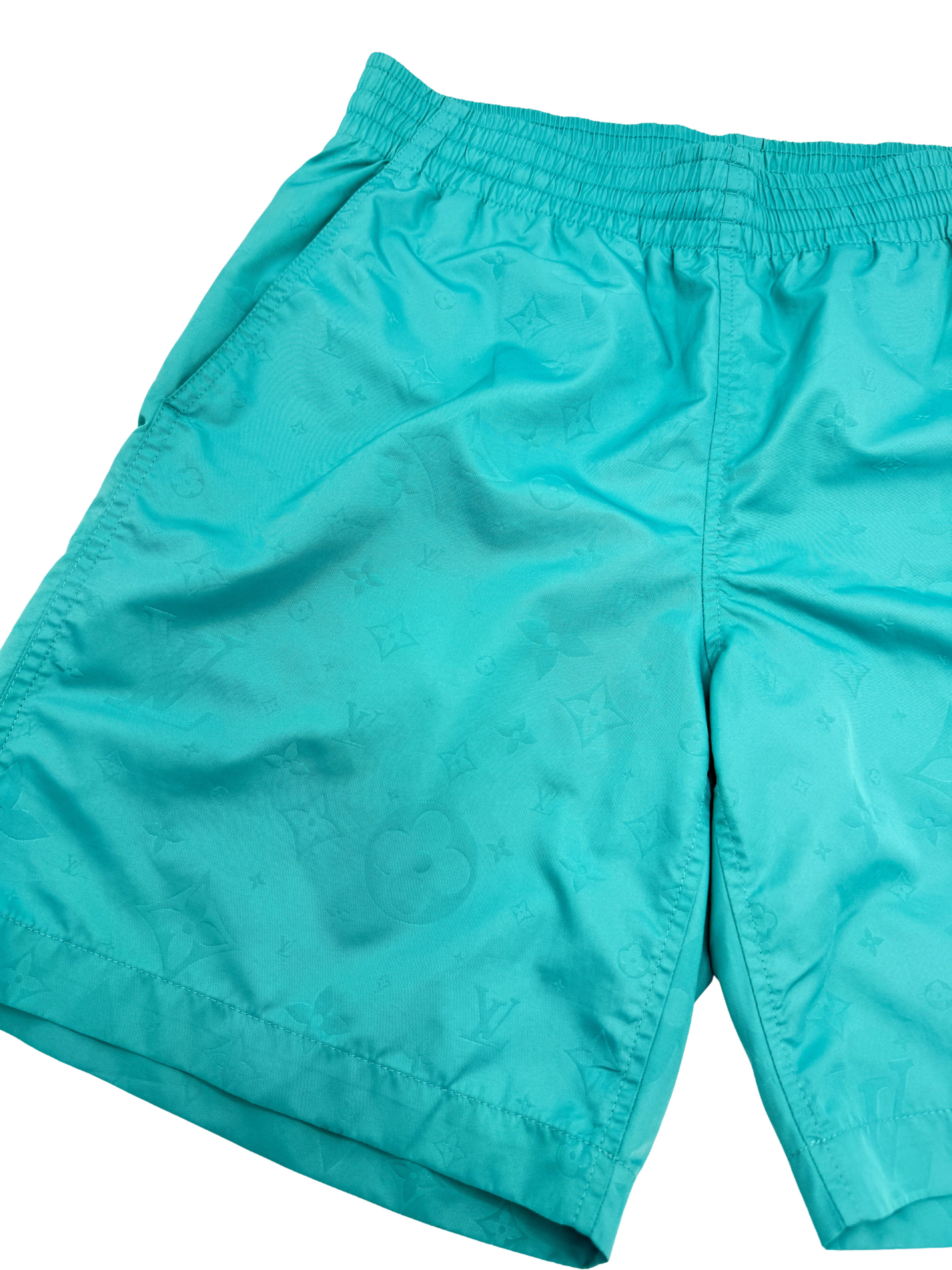 Louis Vuitton Monogram Signature Swim Shorts - Turquoise Louis Vuitton