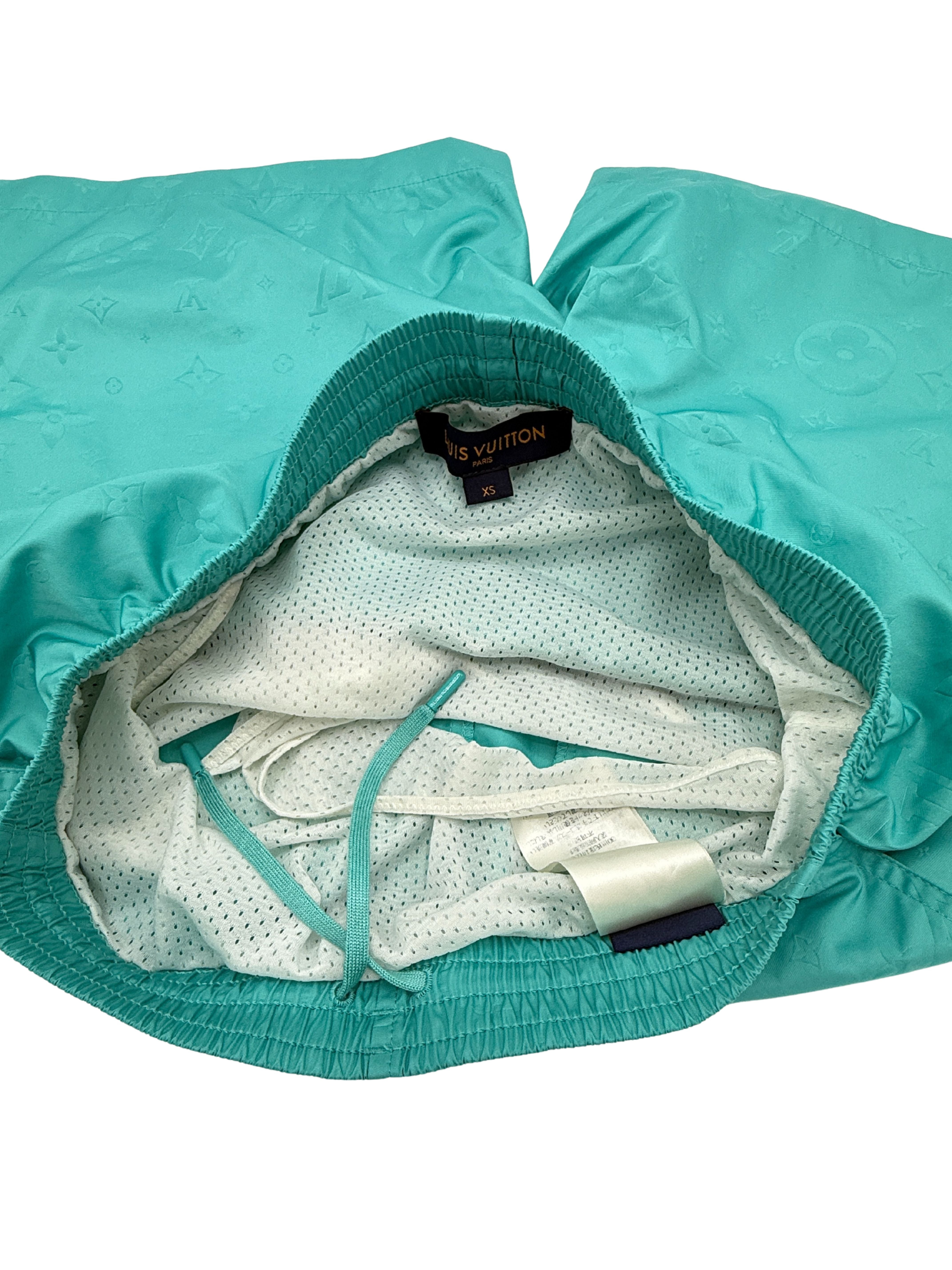 Louis Vuitton Monogram Signature Swim Shorts - Turquoise Louis Vuitton