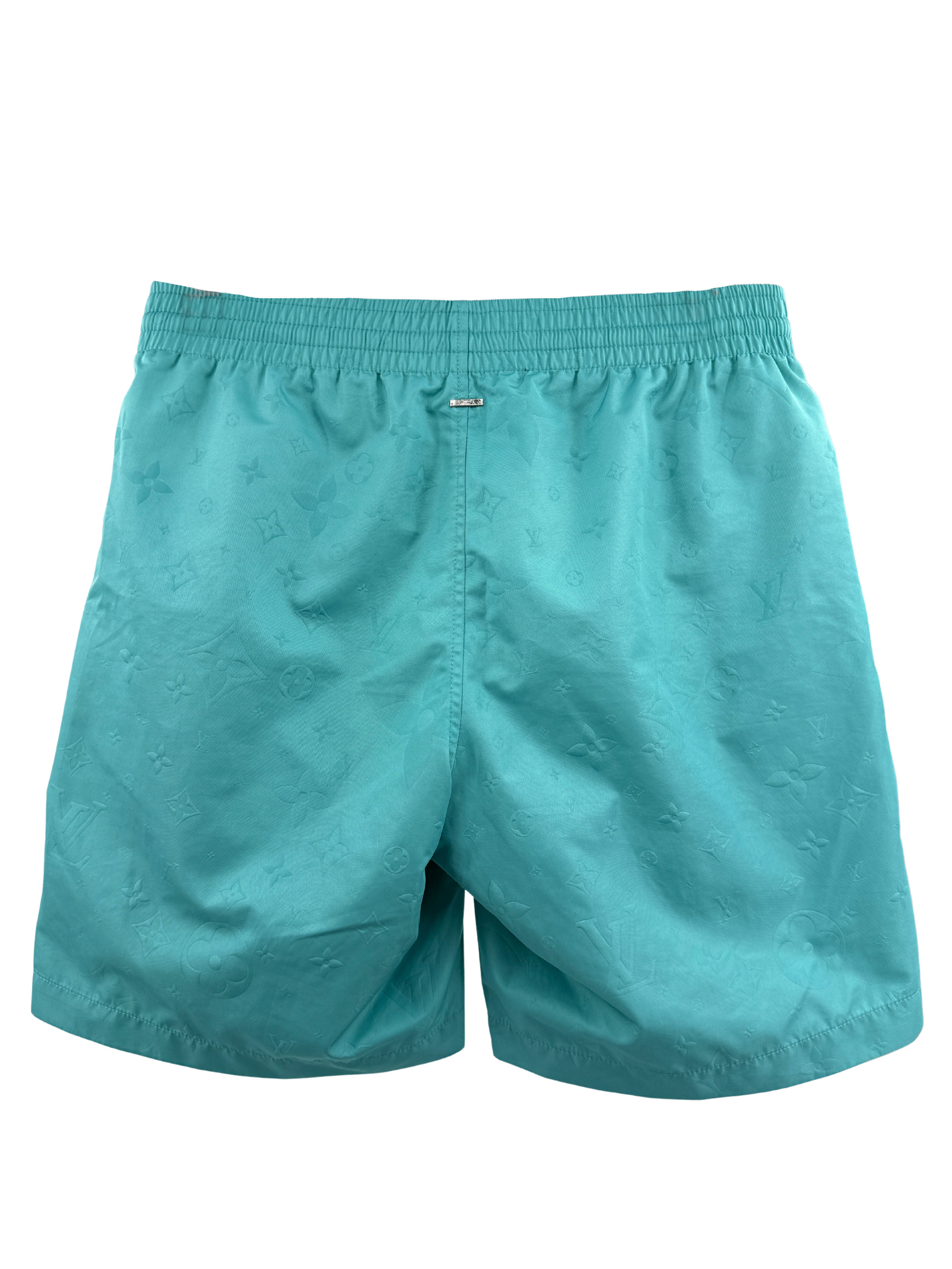 Louis Vuitton Monogram Signature Swim Shorts - Turquoise Louis Vuitton