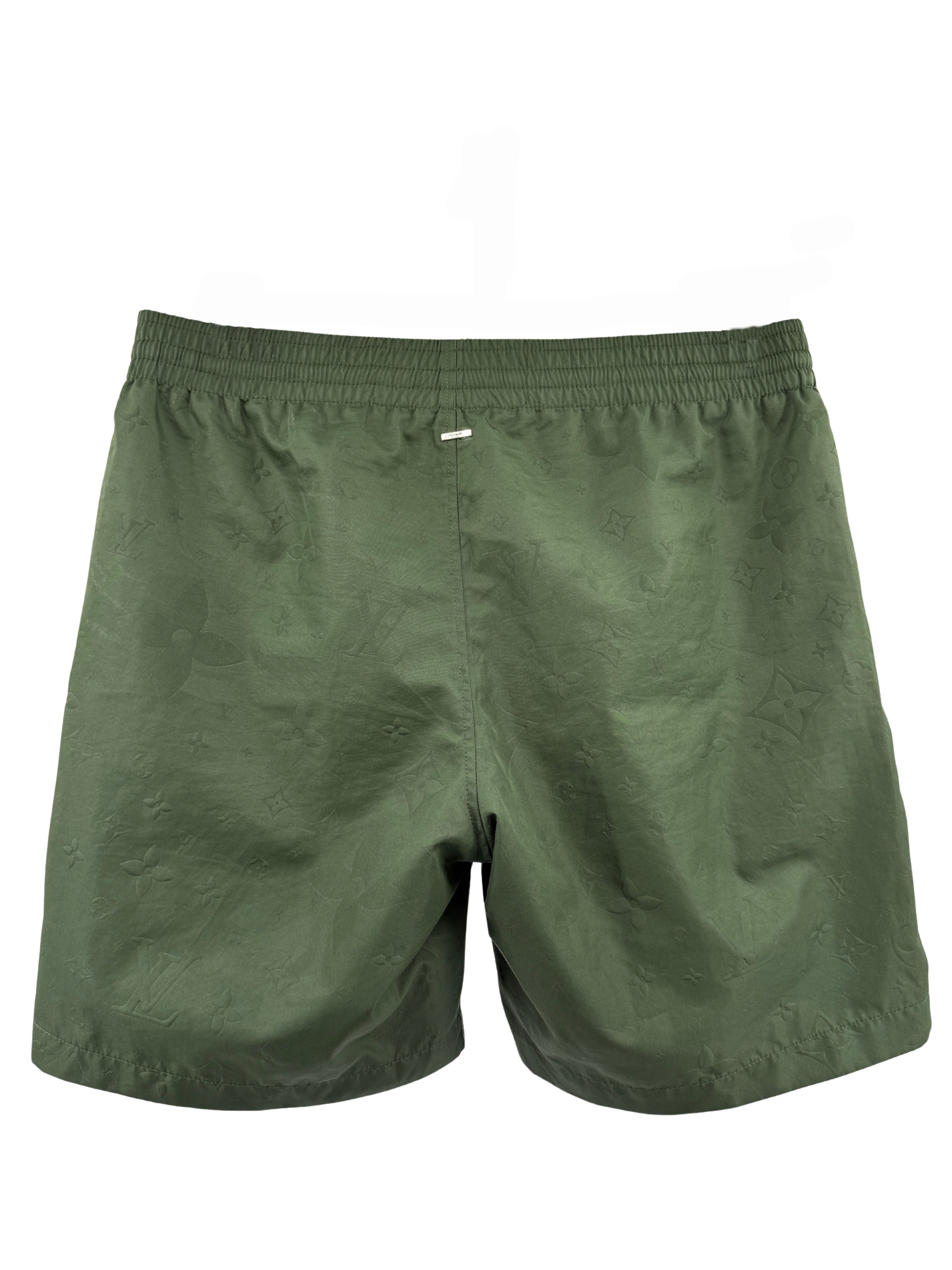 Louis Vuitton Monogram Signature Swim Shorts - Khaki Louis Vuitton