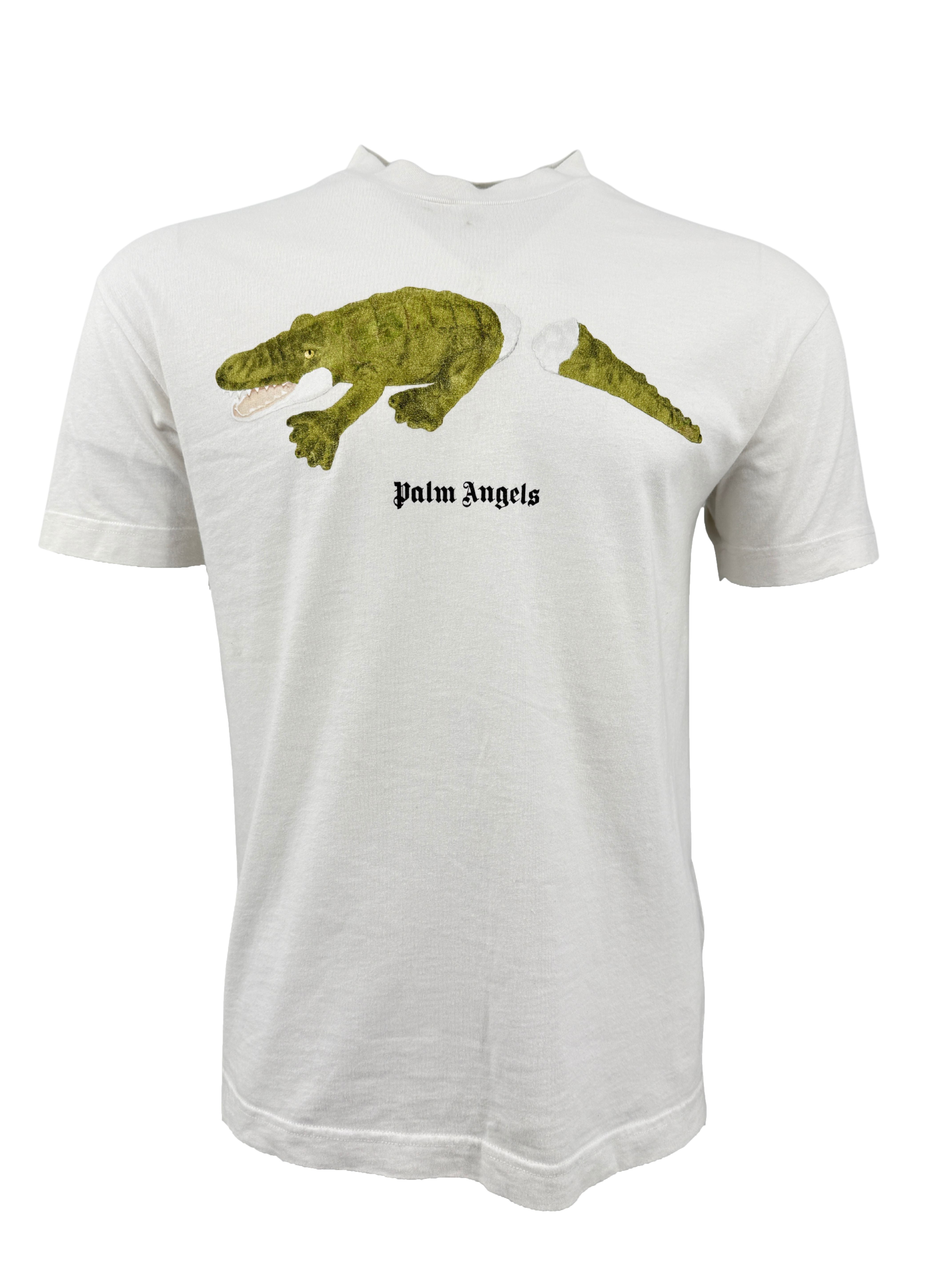 Palm Angels Crocodile T-Shirt - White Palm Angels