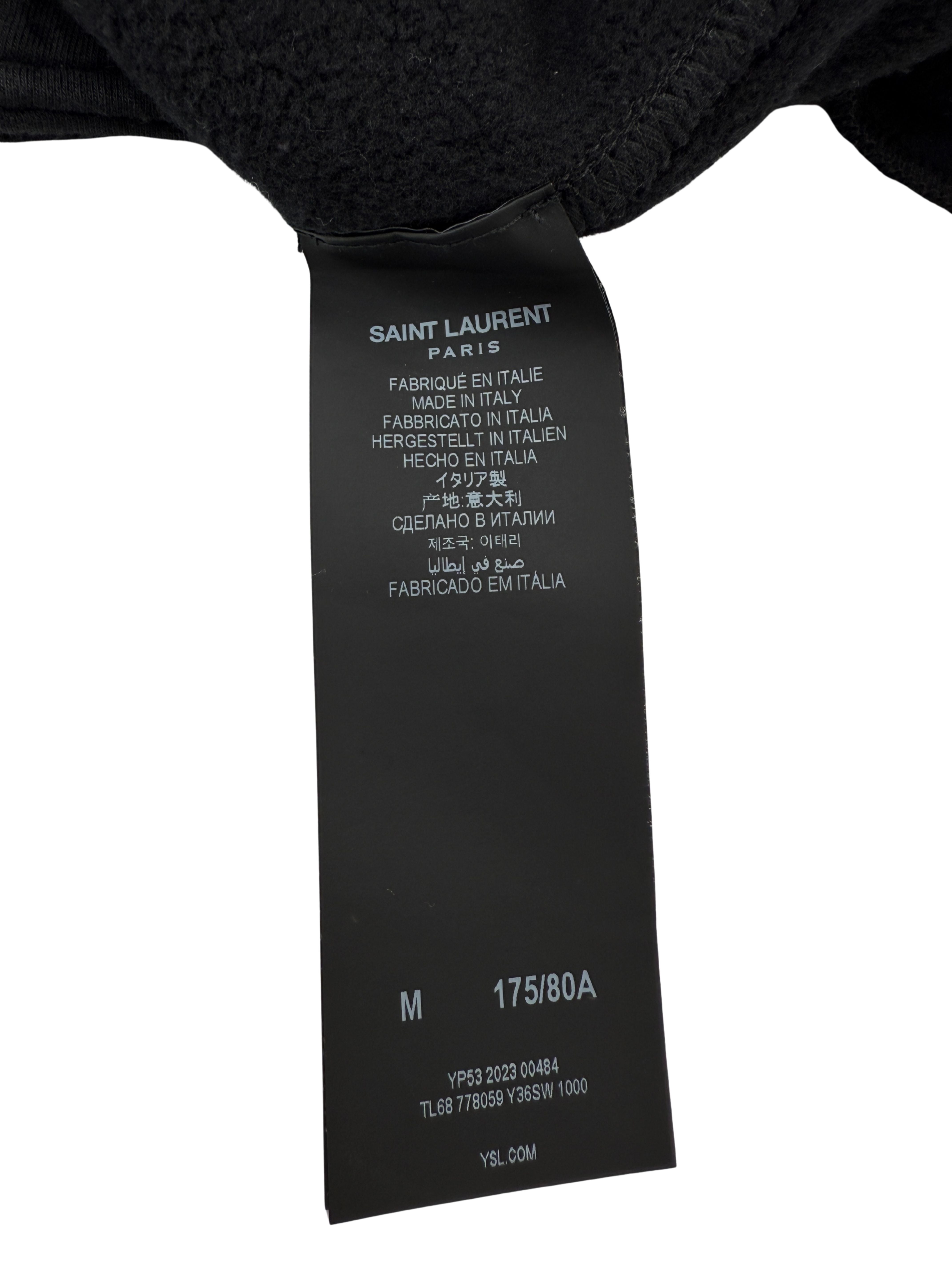 Saint Laurent Logo Embroidered Joggers - Black