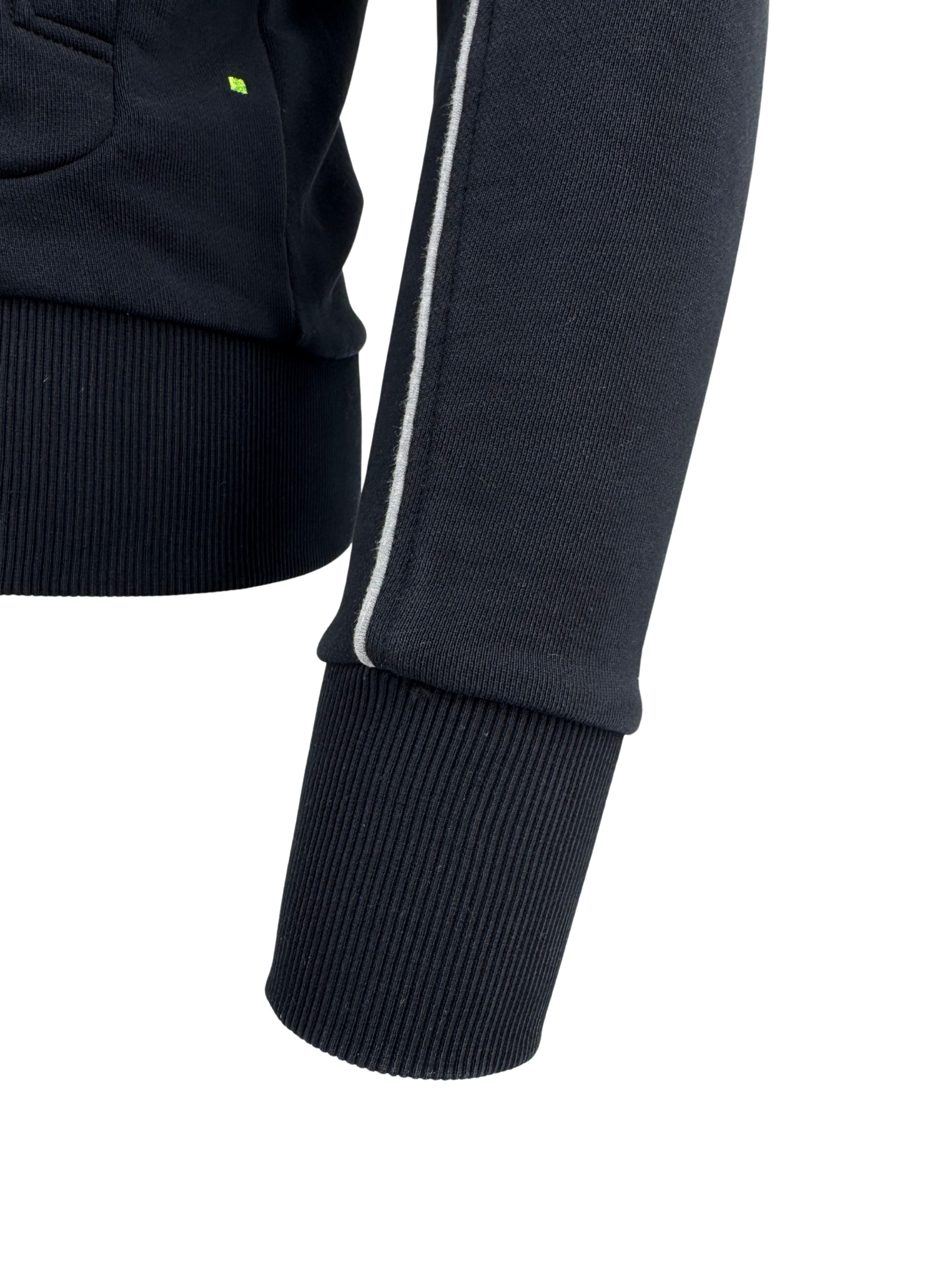 Hugo Boss Zip Up Stripe Hoodie - Black Hugo Boss