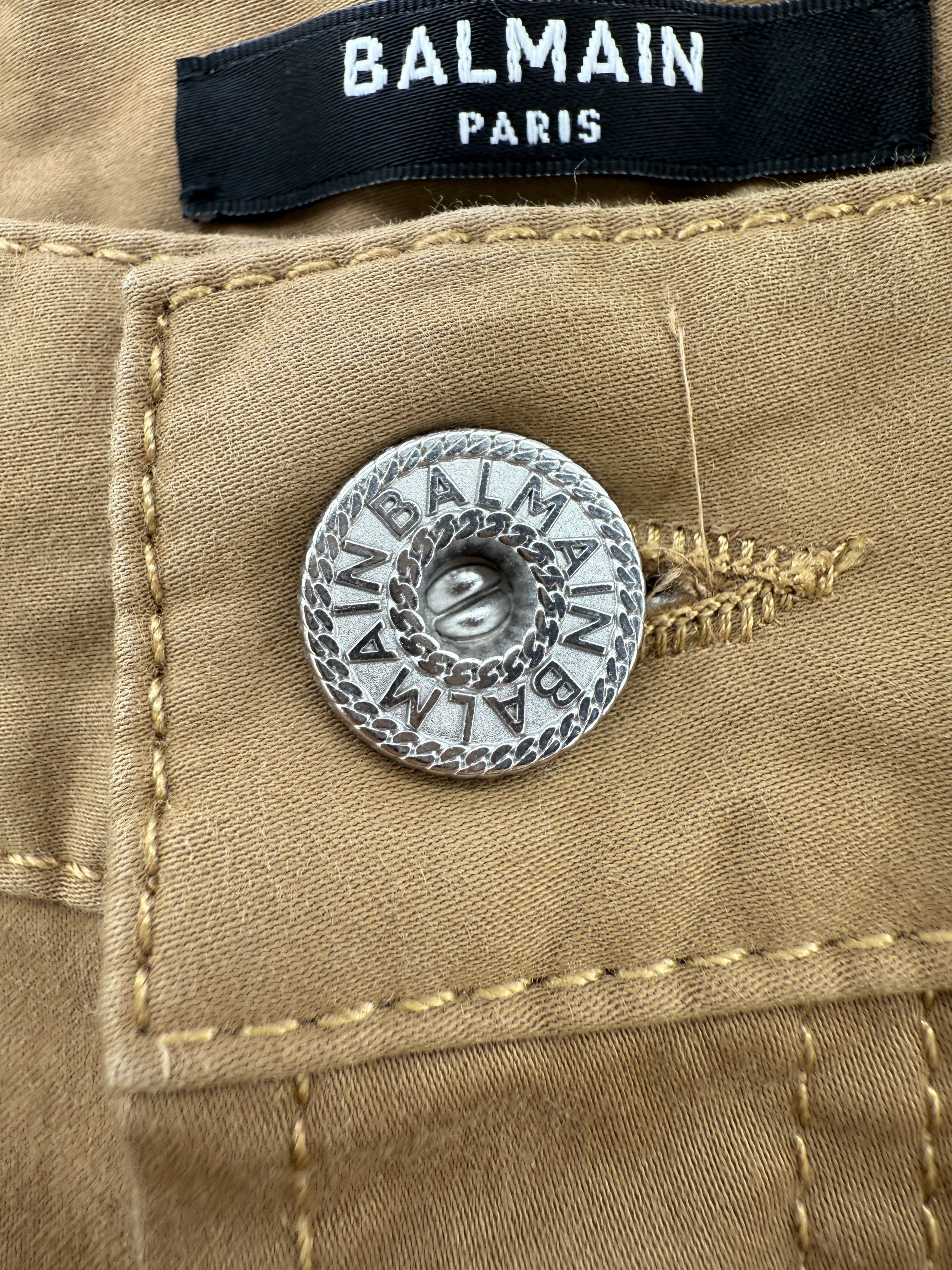 Balmain Biker Chinos - Brown