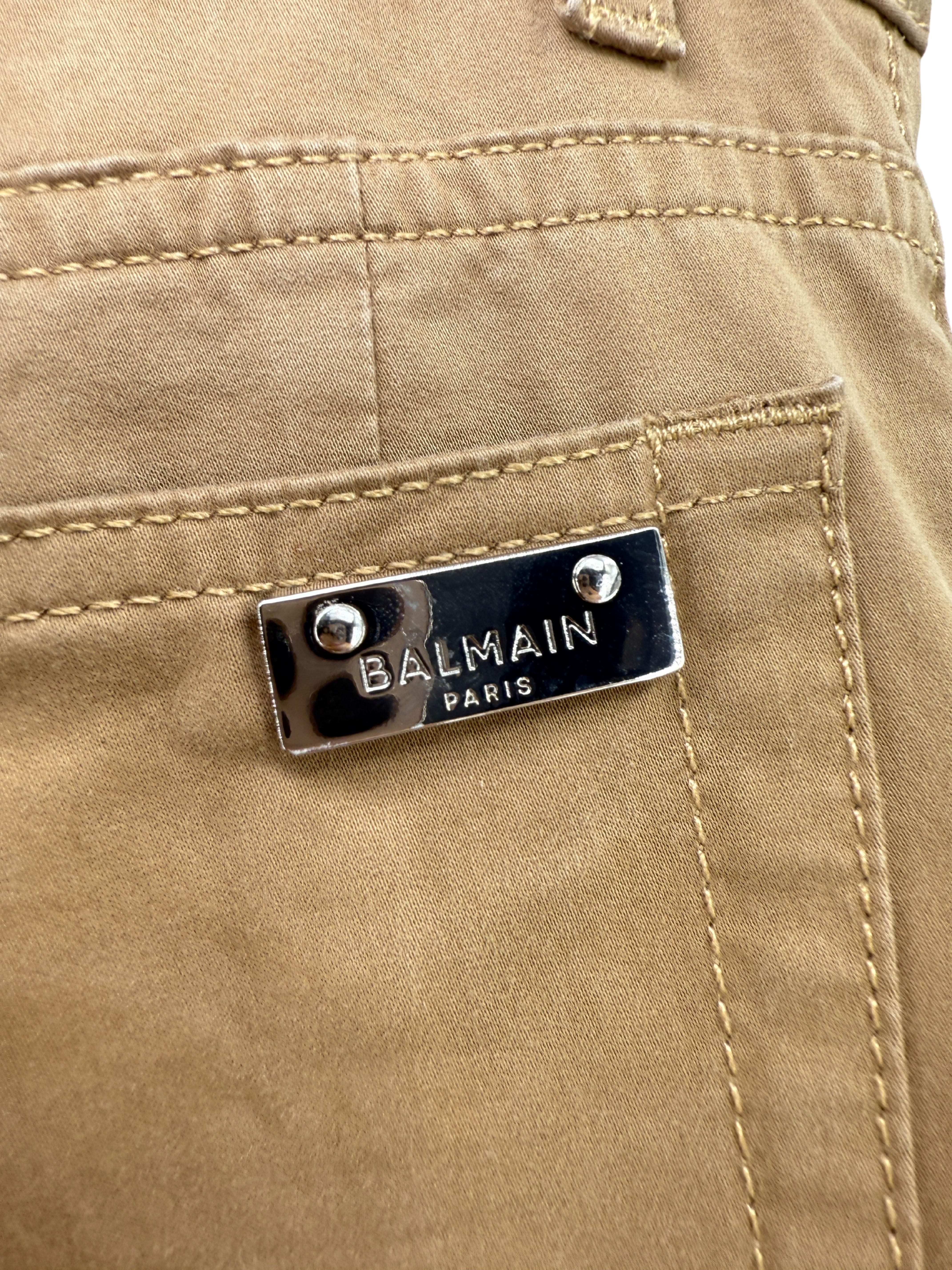 Balmain Biker Chinos - Brown