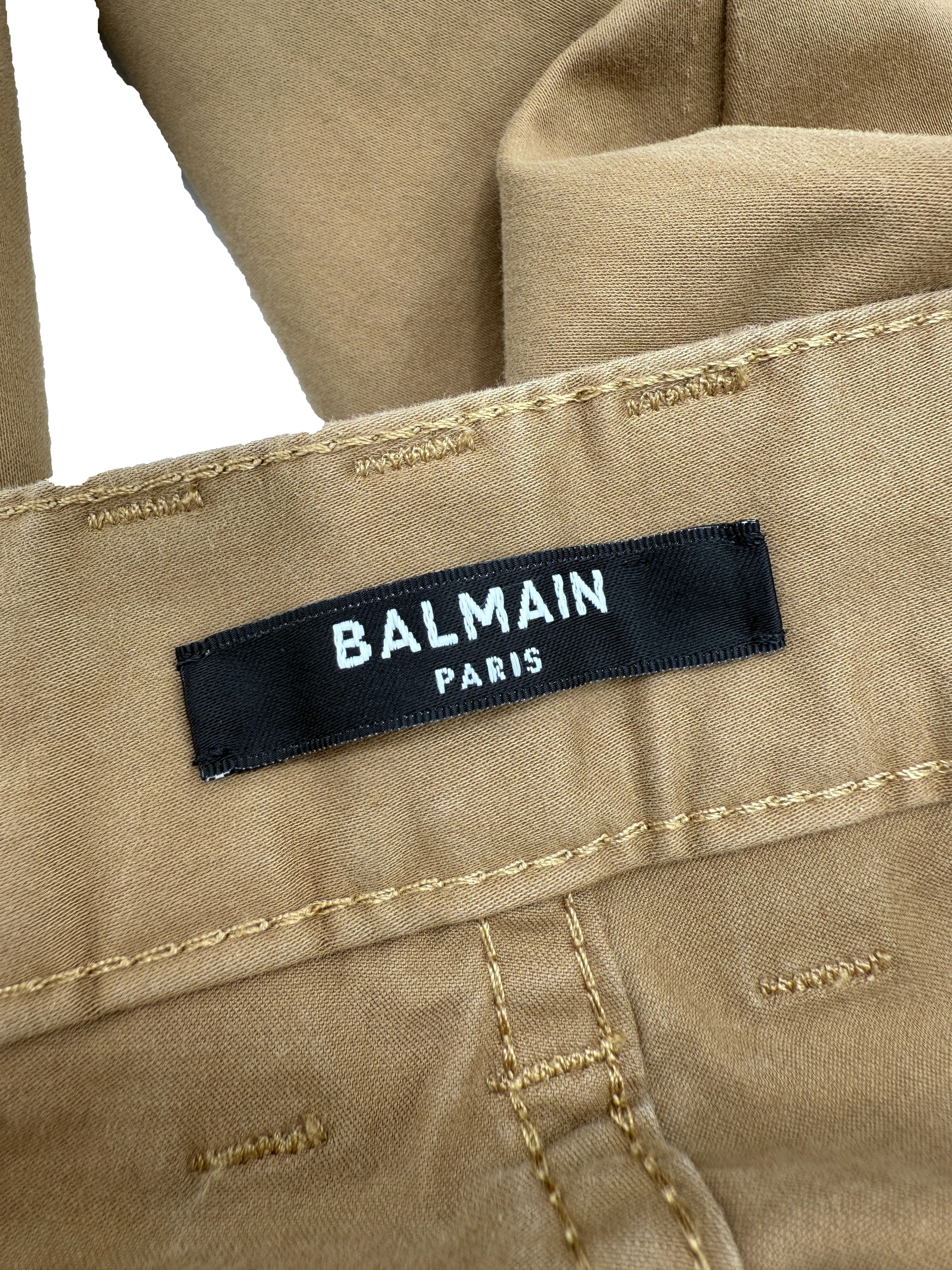 Balmain Biker Chinos - Brown