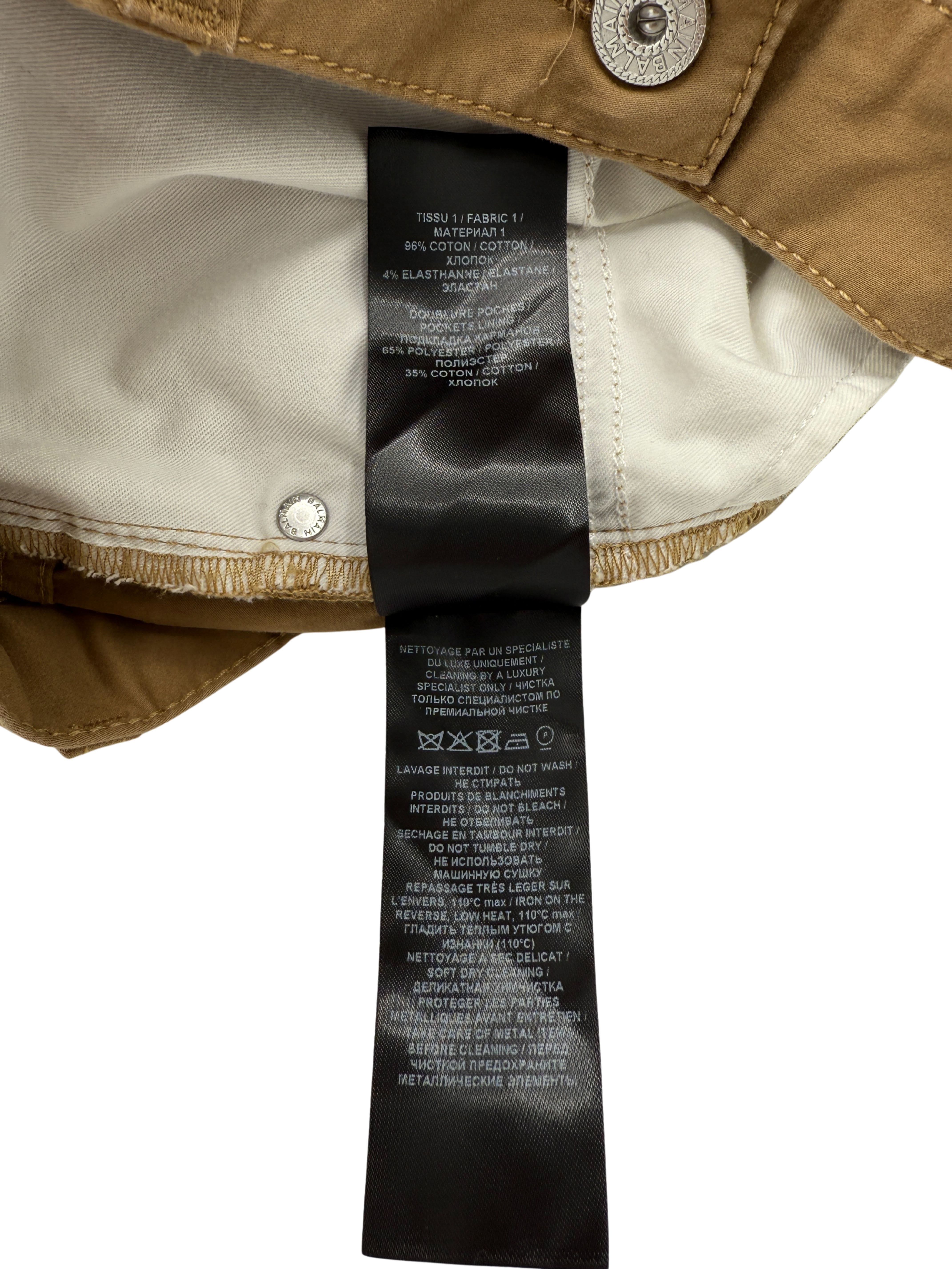 Balmain Biker Chinos - Brown